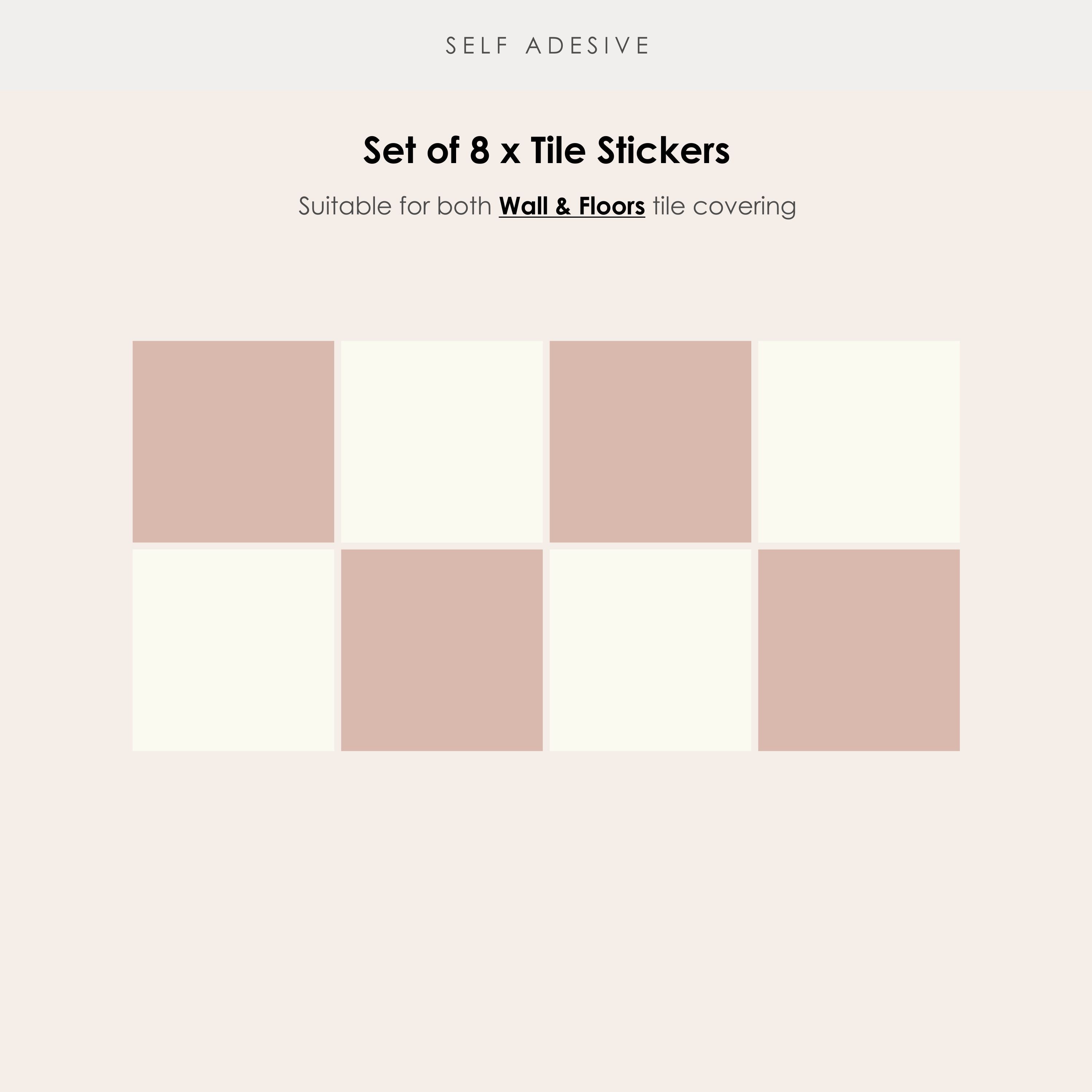 Checkerboard in Blush Pink Tile Sticker