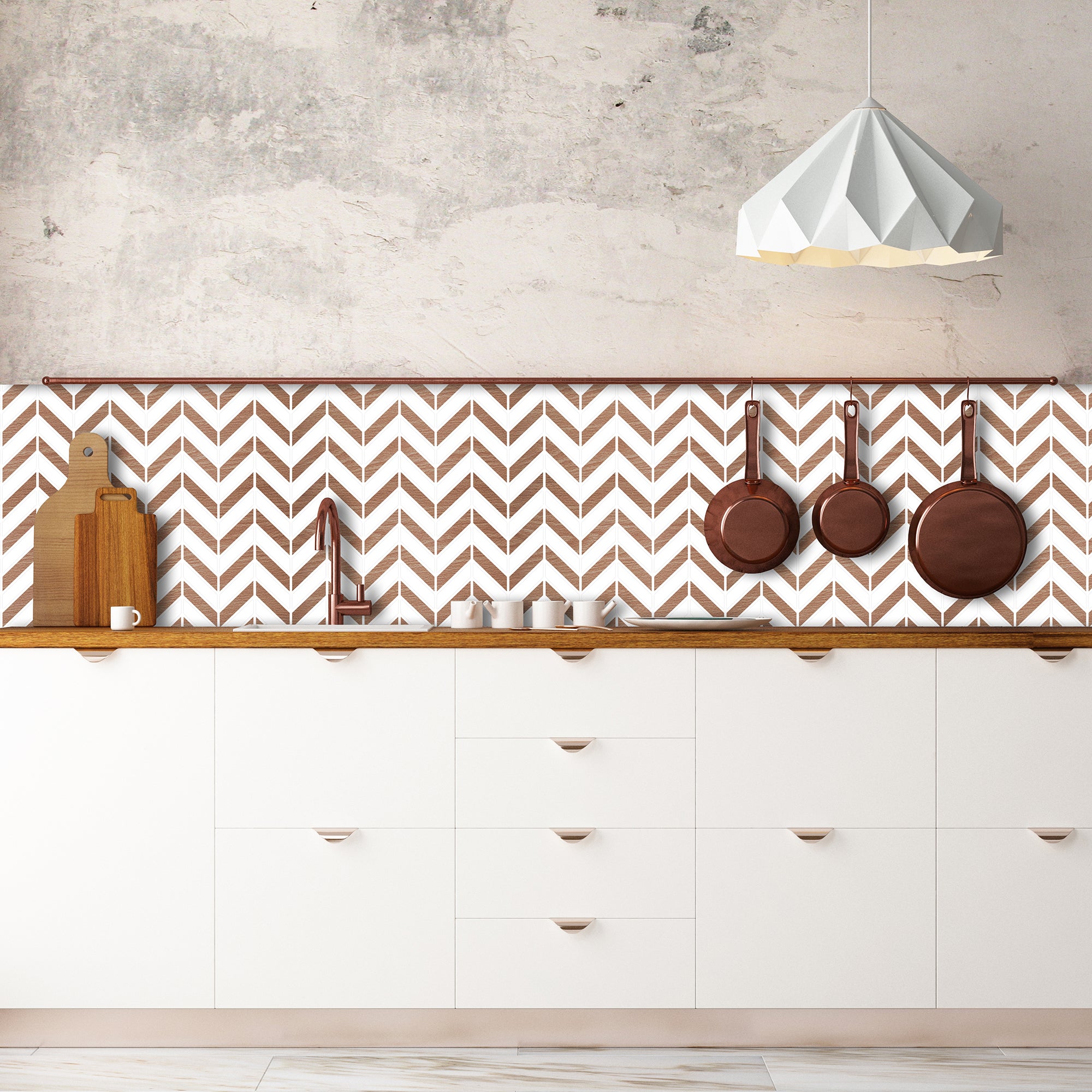 Chevron Wood Wallpaper