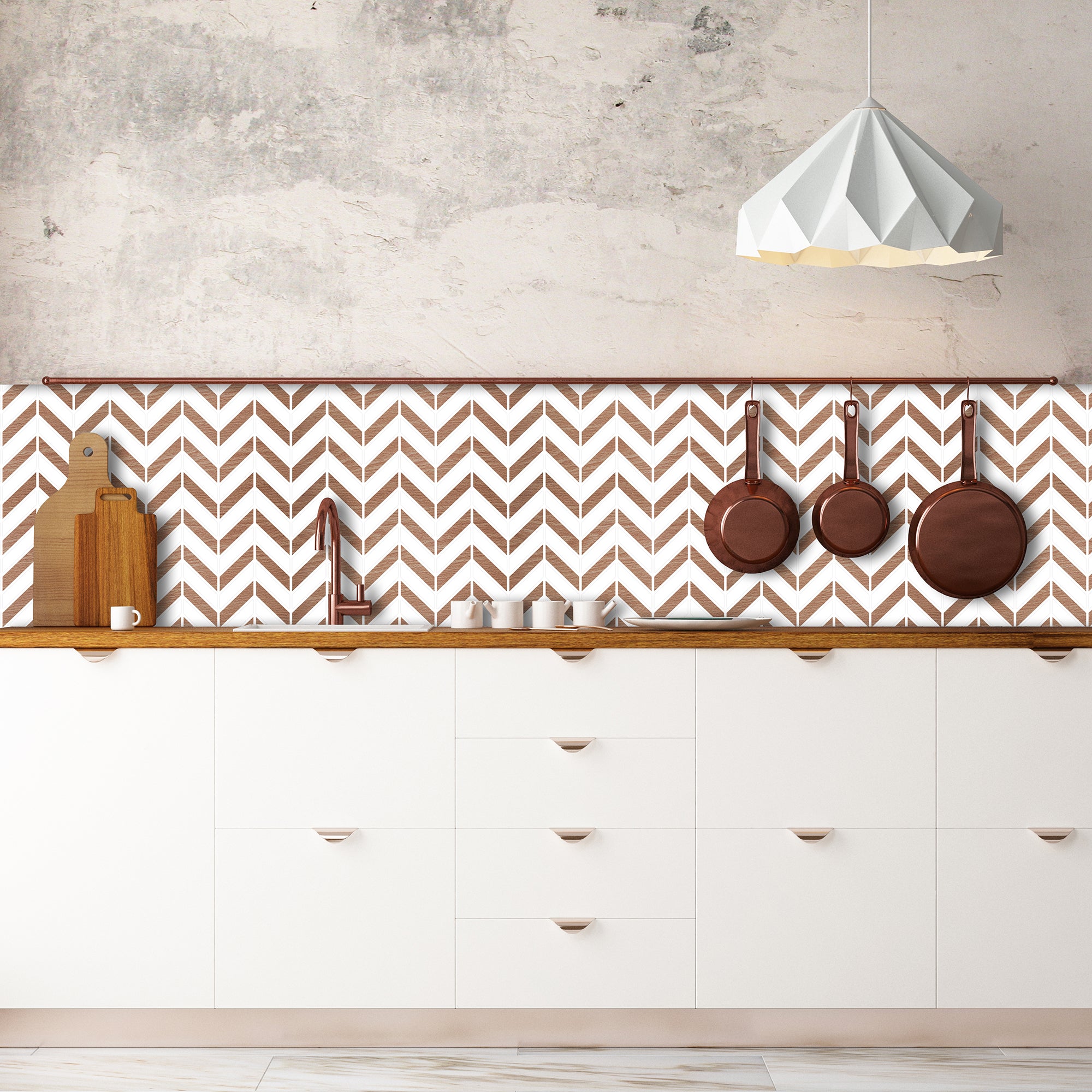 Chevron Wood Wallpaper