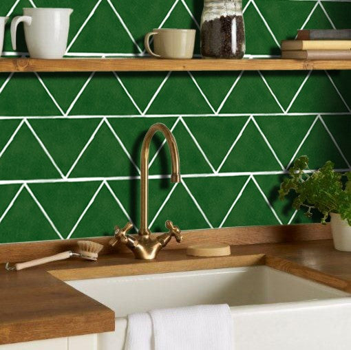 Triangles in Emerald Wallpaper