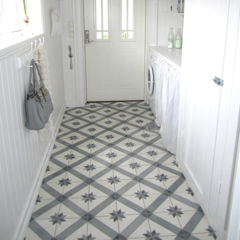 Gustavian in Bone Vinyl Tile Sticker