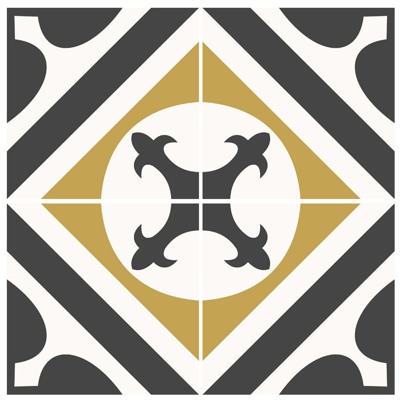 PROMO! Vinyl Floor Tile Stickers Panel of 60 x 120 cm size - Orpheus in Black