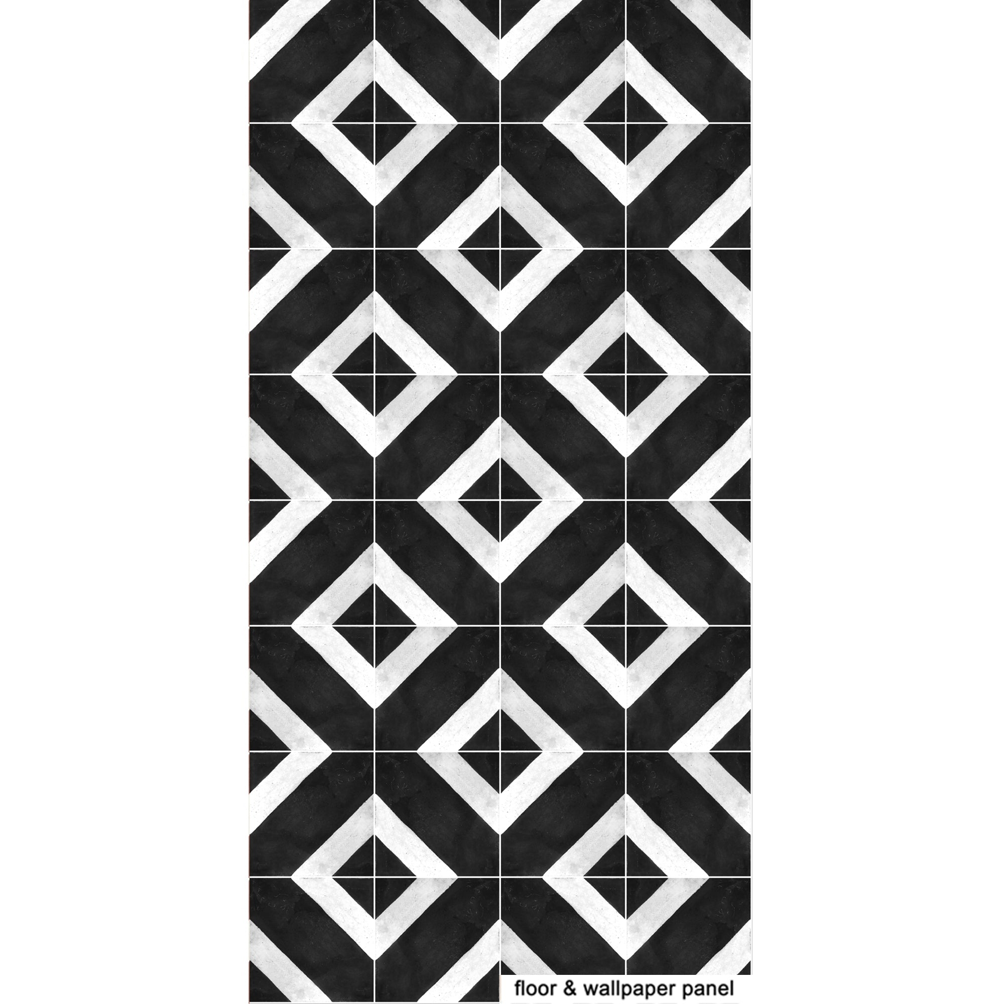 PROMO! Vinyl Floor Sticker Panel of 60 x 120 cm - Salon in Black