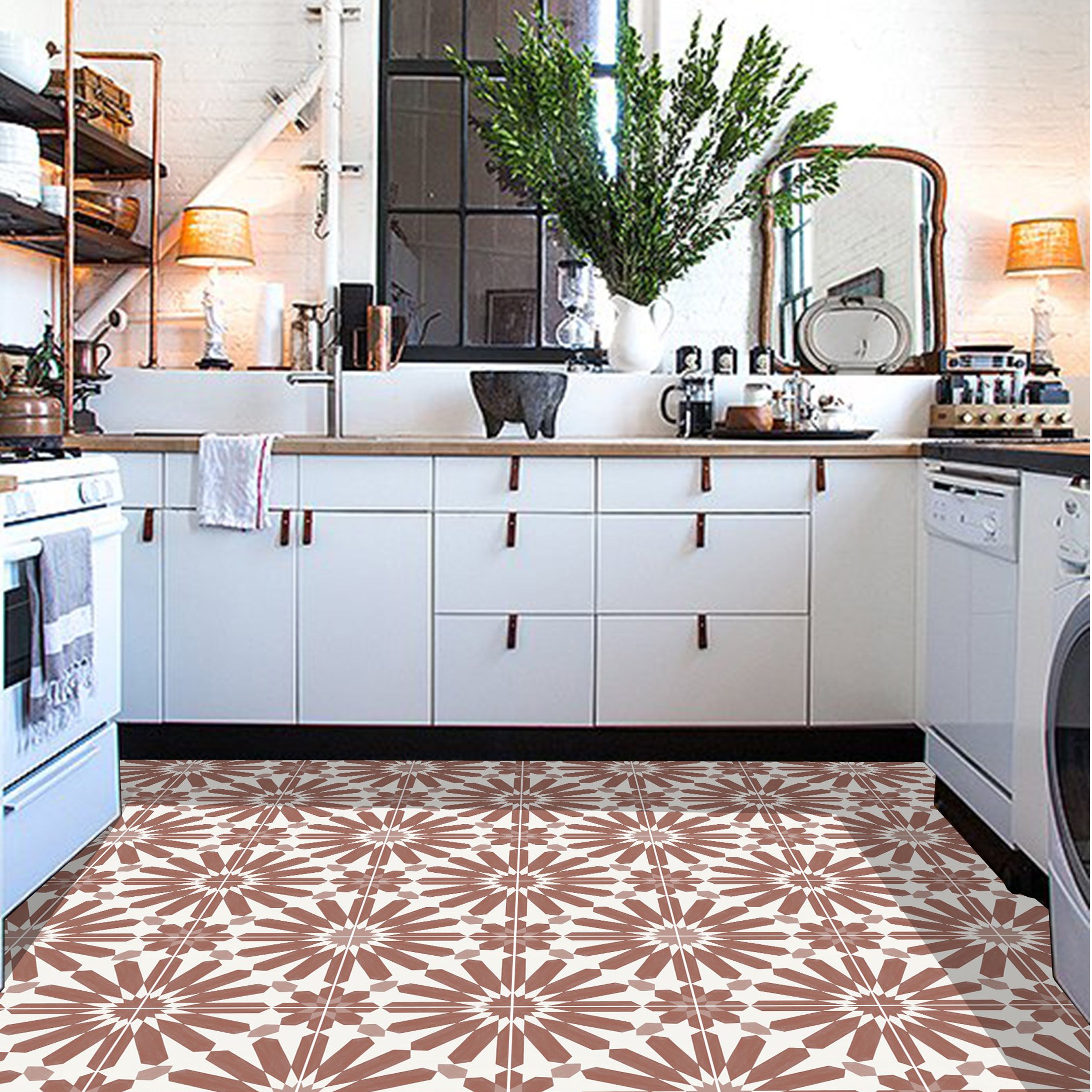 Stellino in Terracotta Vinyl Tile Sticker