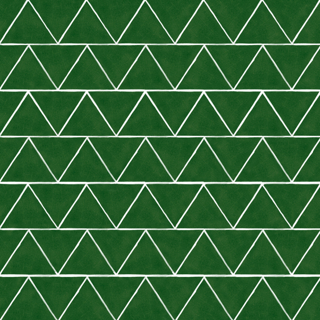 Triangles in Emerald Floor Sticker