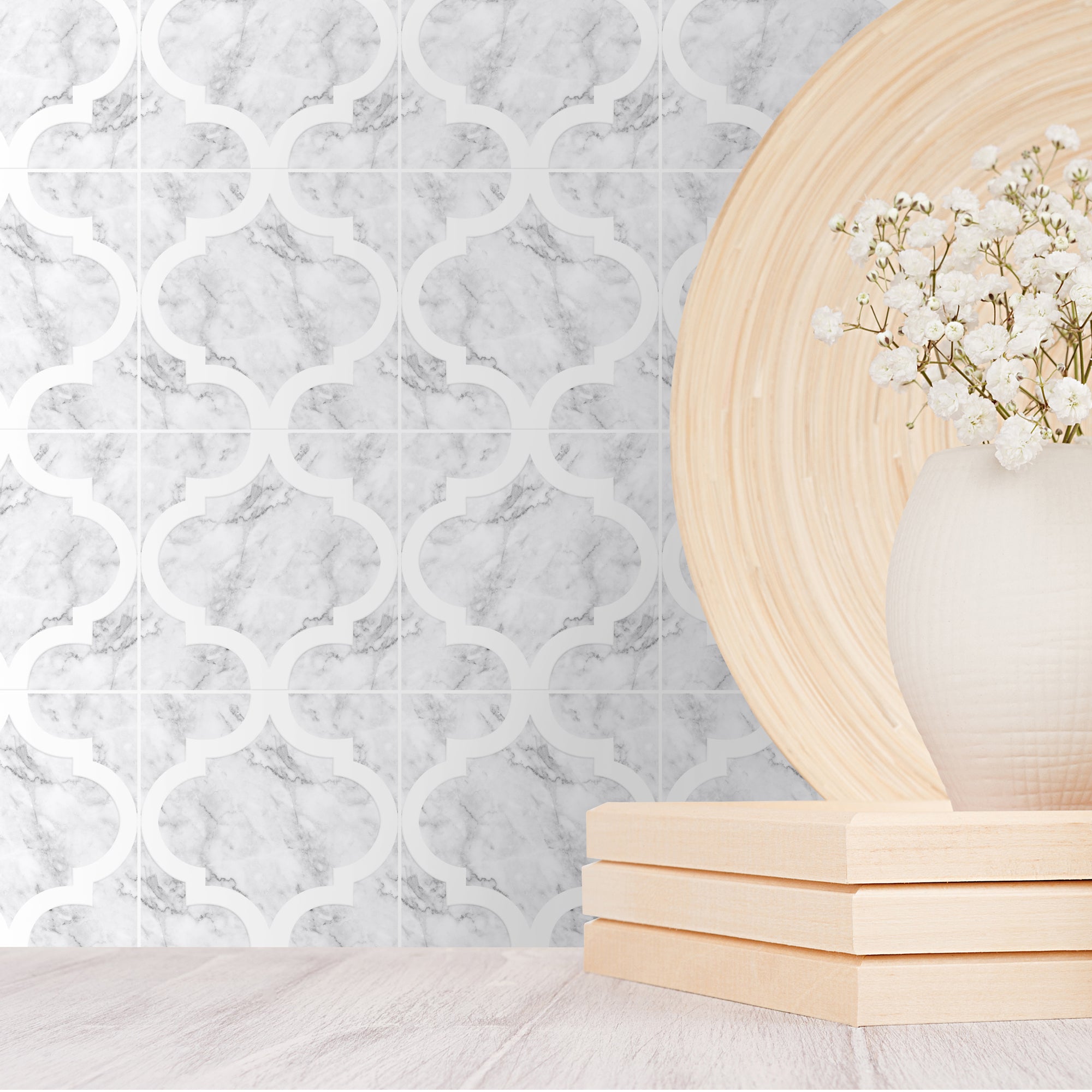 Zahara in Marble Wallpaper