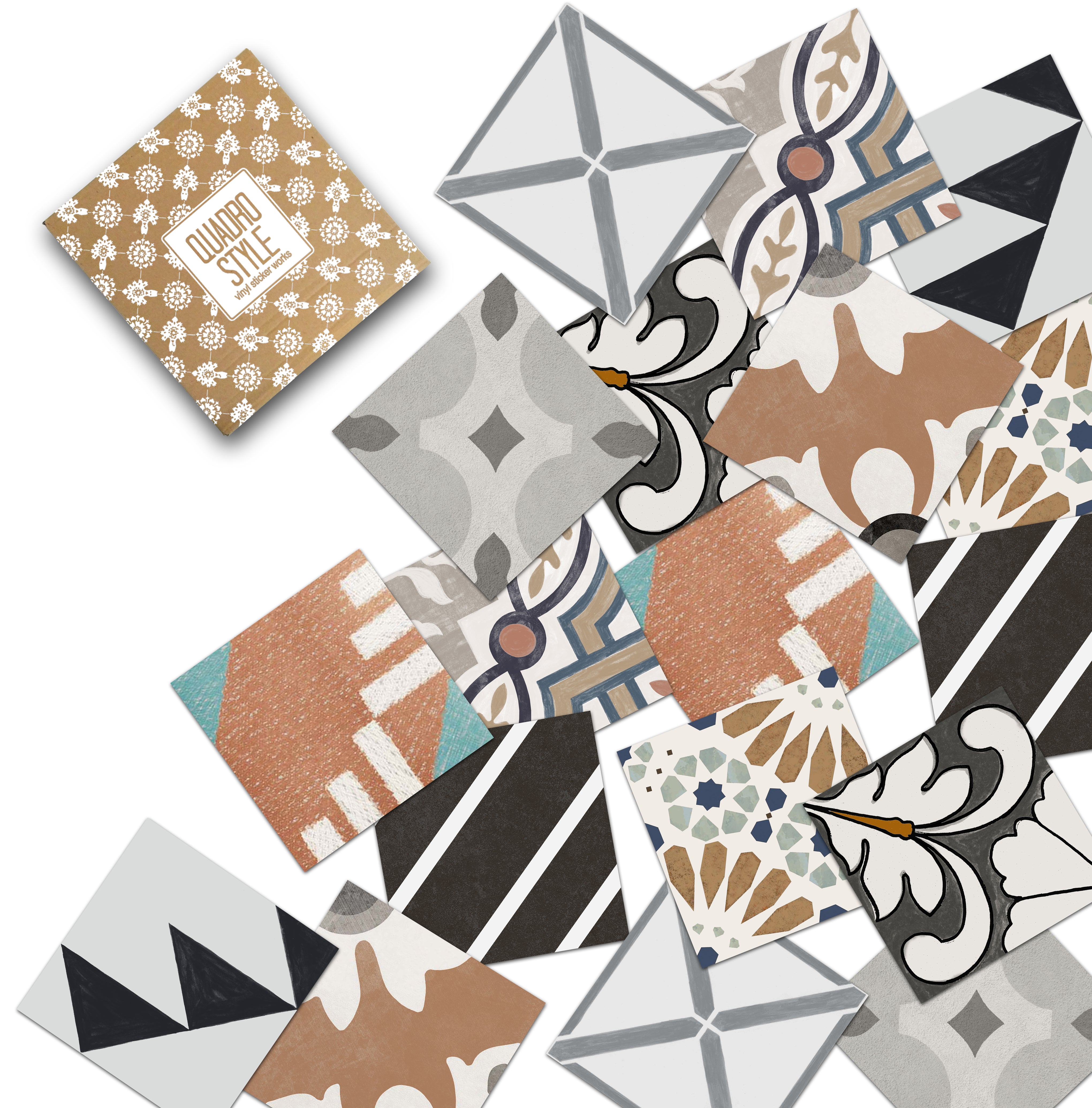 Quadrostyle 18 Bistro Paris Collection Tile Sticker Sampler Set inc. Free Shipping