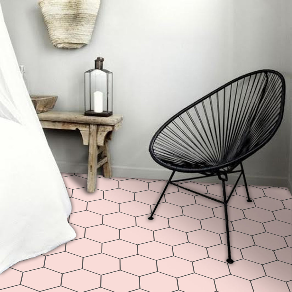 Hexa in Pink Floor Sticker