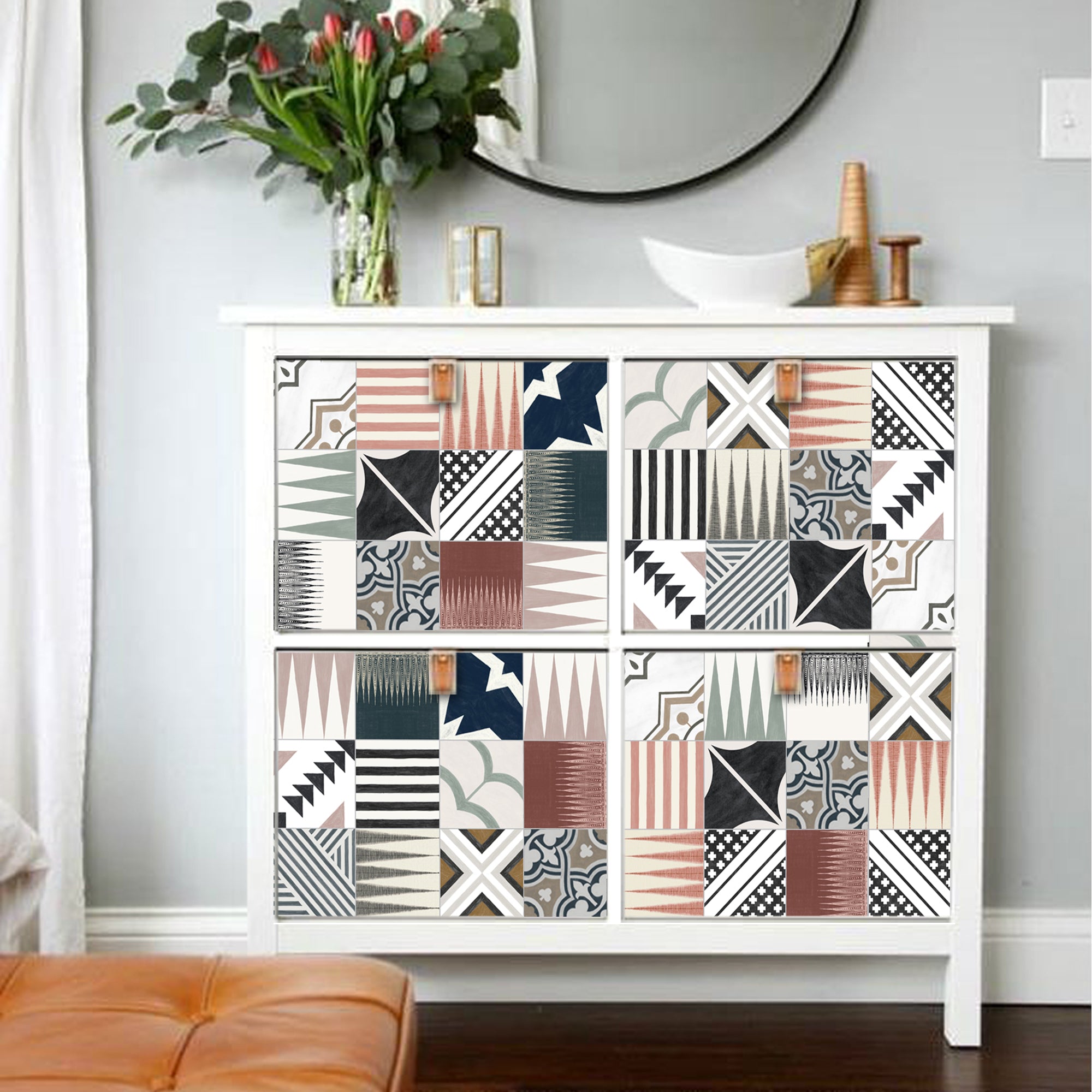 Quadrostyle 18 Japandi Collection Tile Sticker Sampler Set inc. Free Shipping