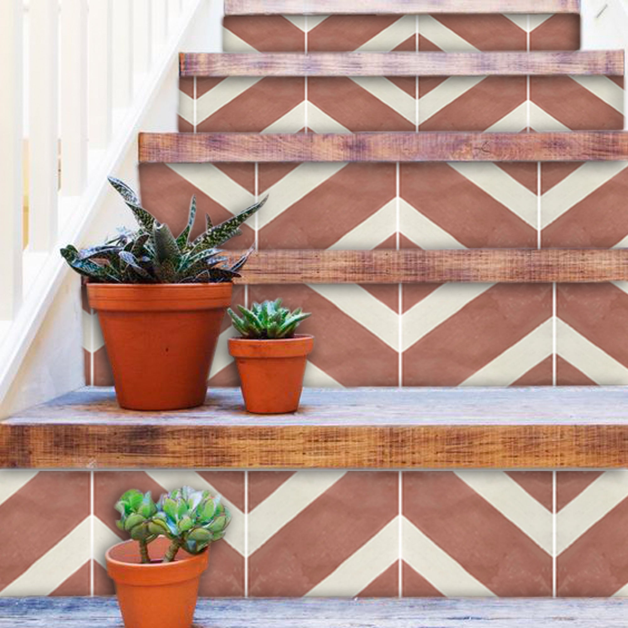 Salon in Red Earth Stair Riser Stickers