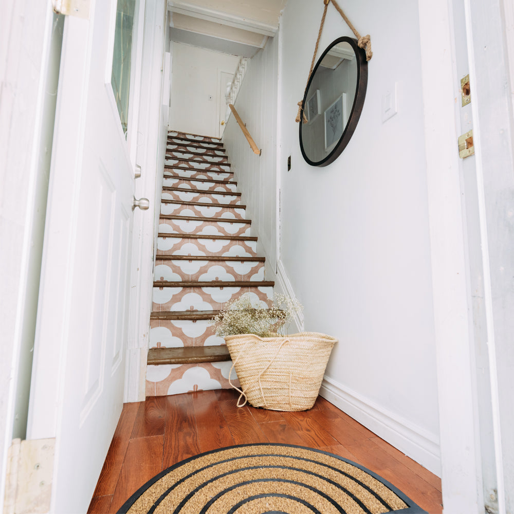 Renter Stairs Get A Gorgeous Upgrade with Claude Stair Riser Stickers