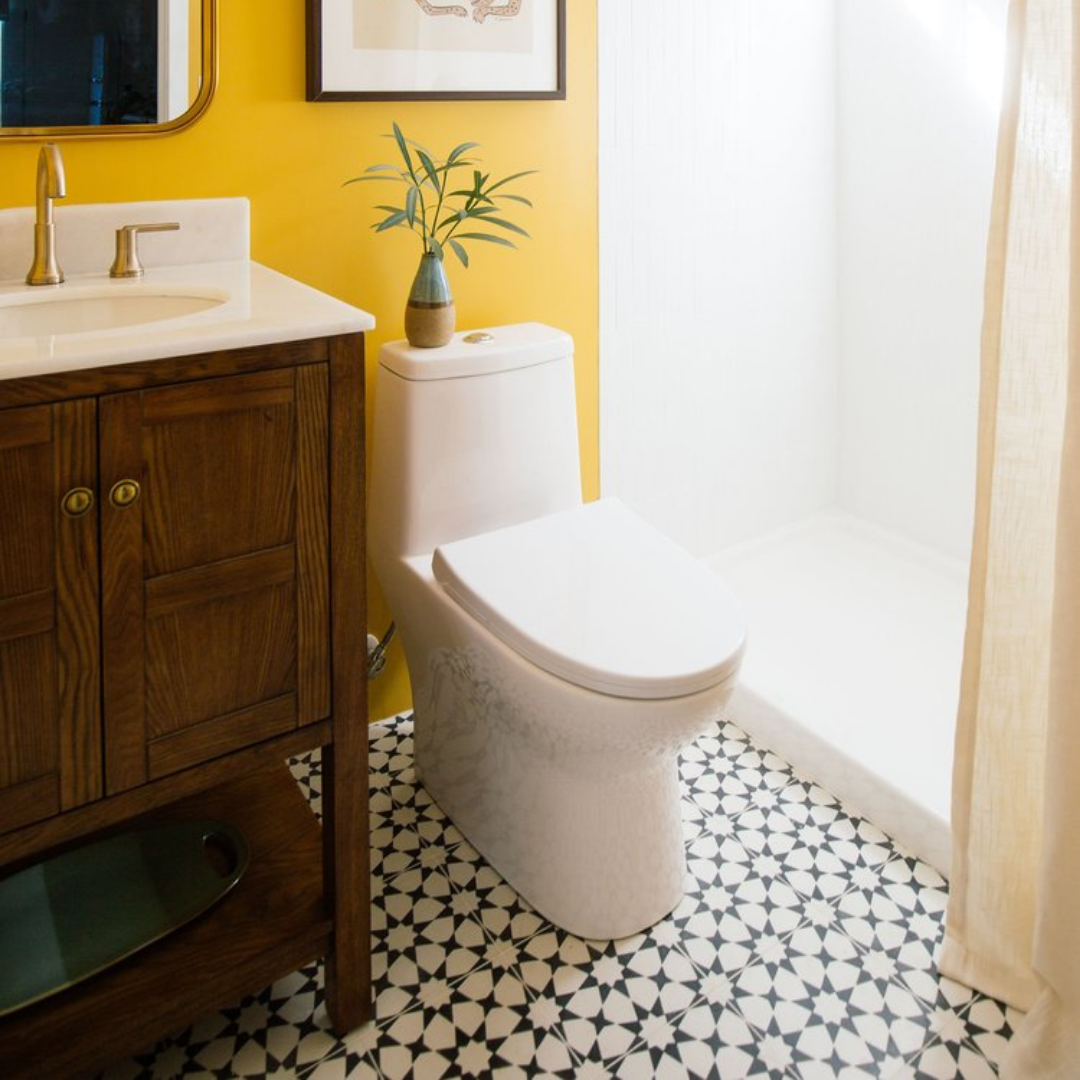 DIY Done Right: How to Tile Sticker Around the Toilet