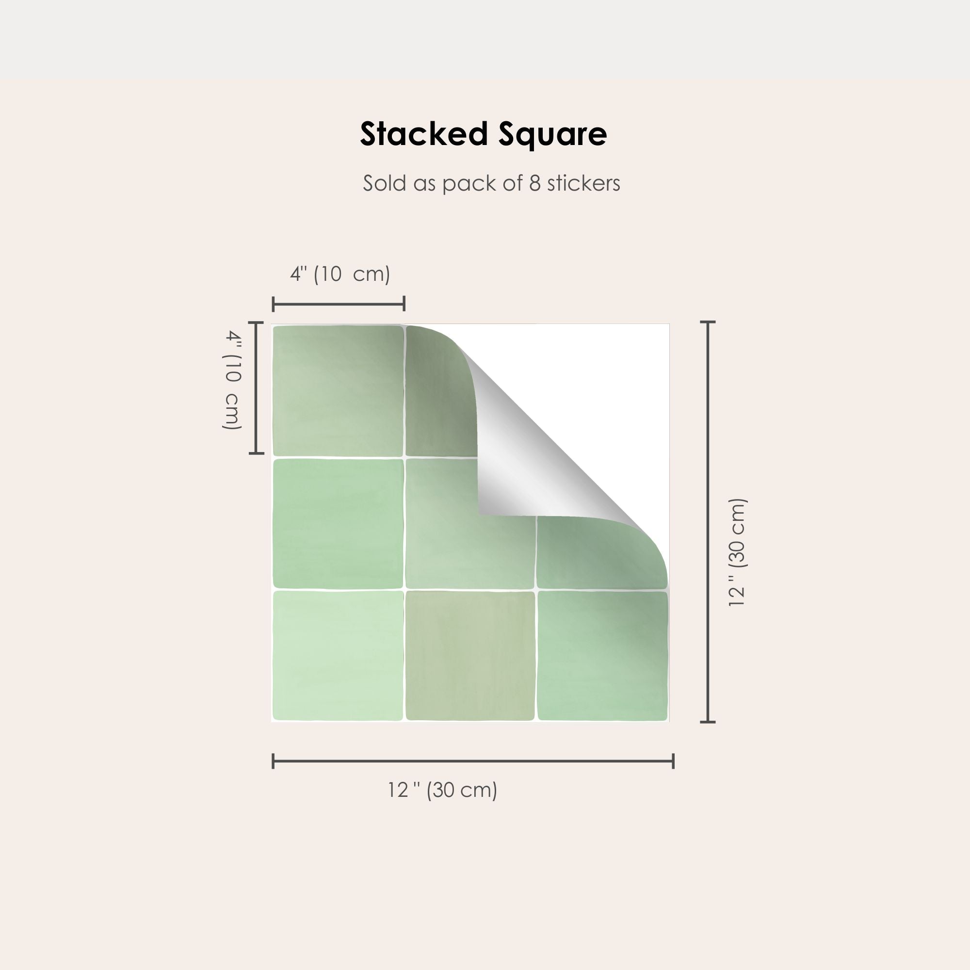 a diagram of a stacked square showing the width of each square