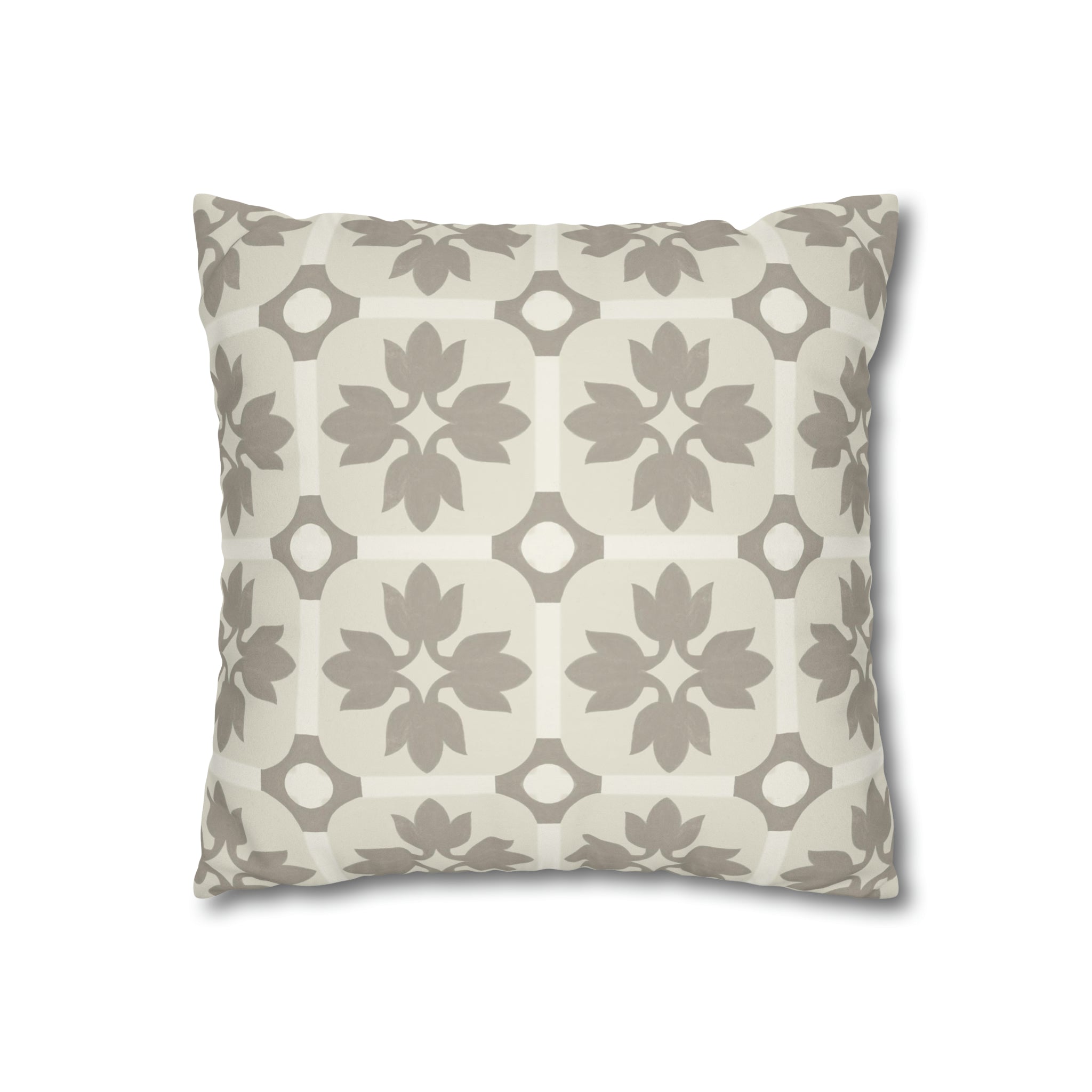 Margot Taupe Microsuede Square Pillow Cover