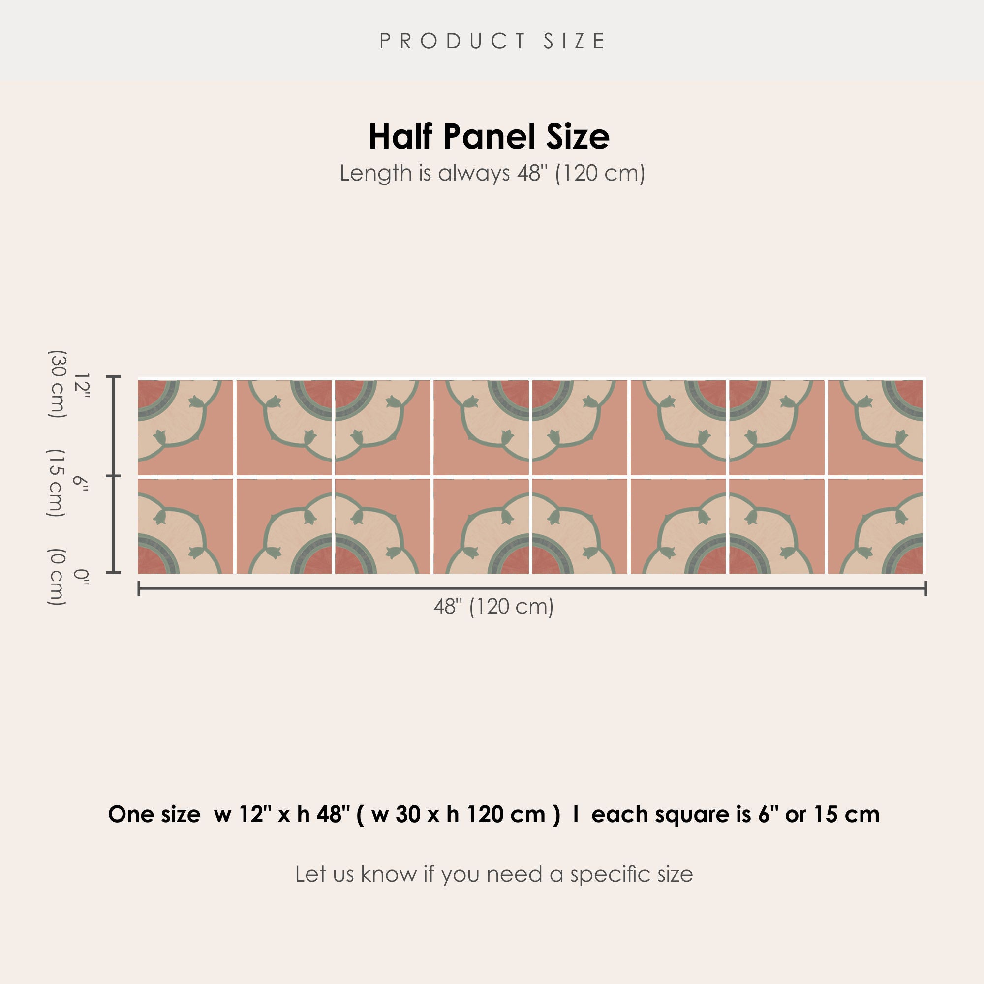 a diagram of a half panel size