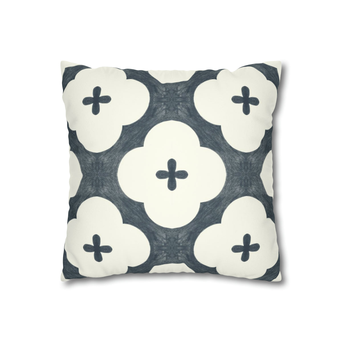 Claude Navy Microsuede Square Pillow Cover