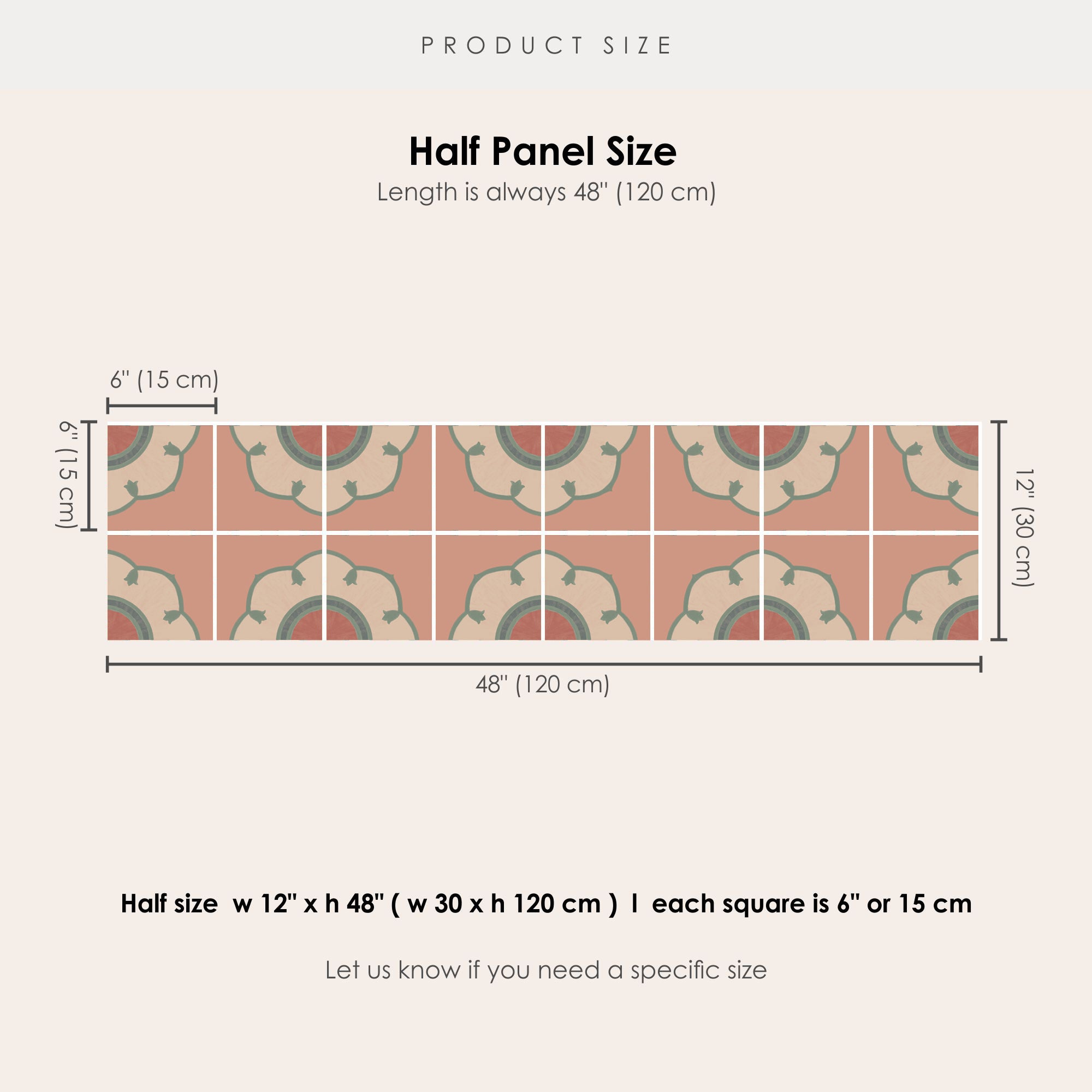 a diagram of a half panel size