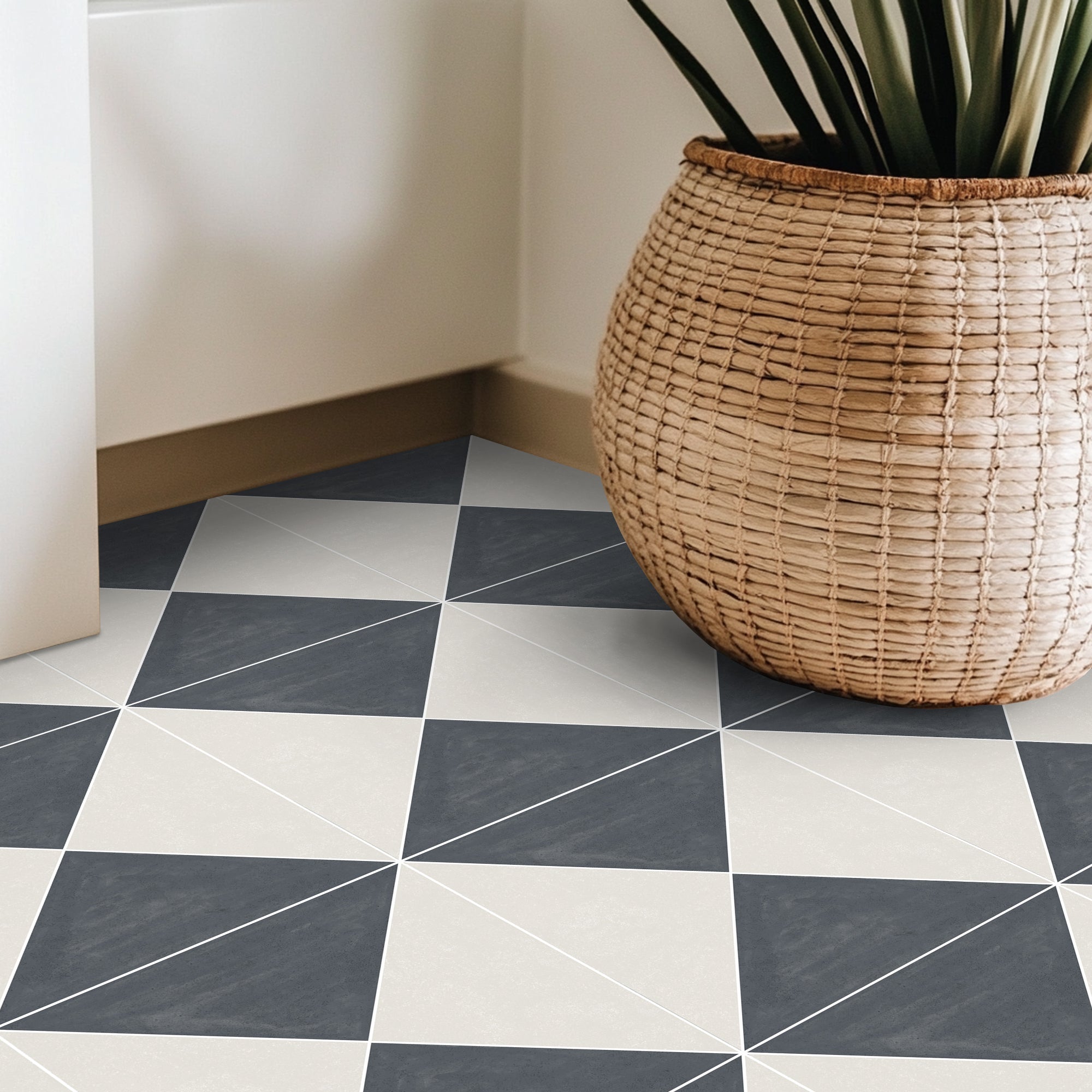 Norway Tile Stickers in Charcoal Grey