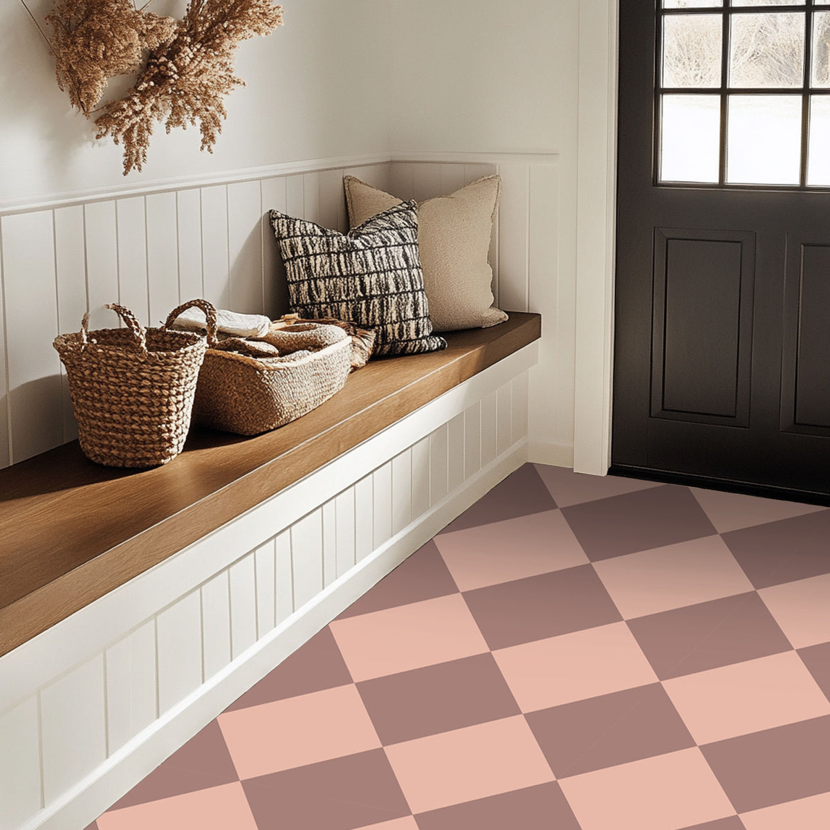 Checkerboard Tile Stickers in Dusk and Powder