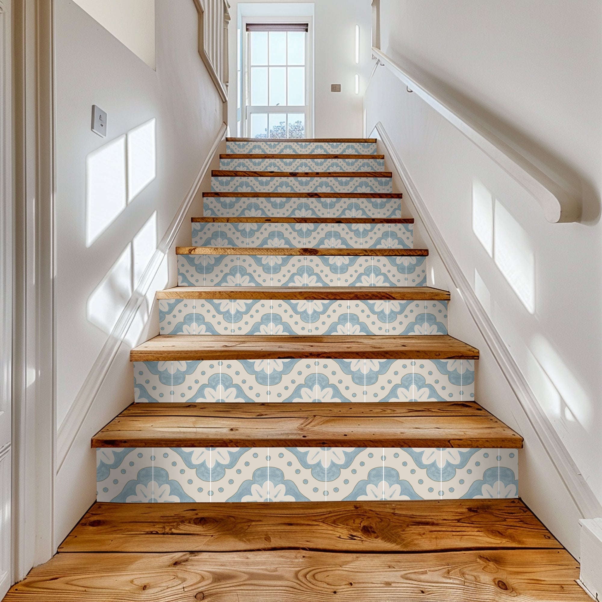 stair risers stickers for wooden staircase