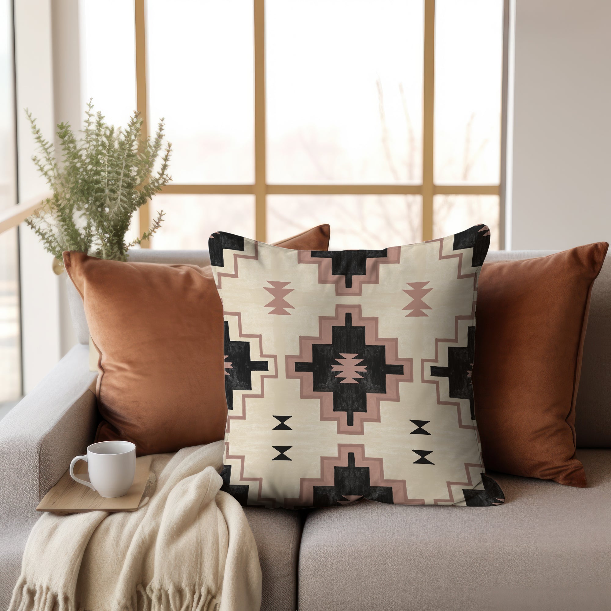 Navajo Microsuede Square Pillow Cover