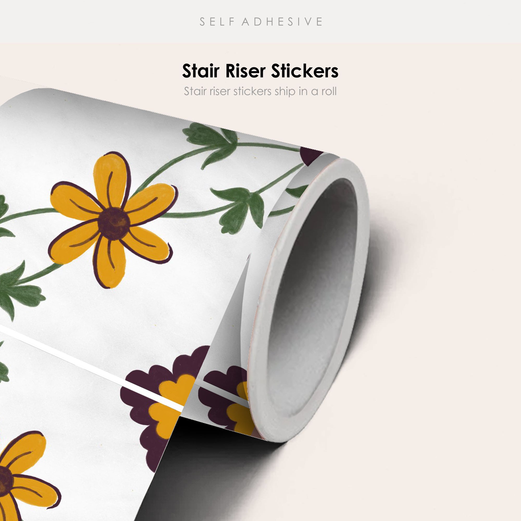 Marigold Field Stair Riser Stickers