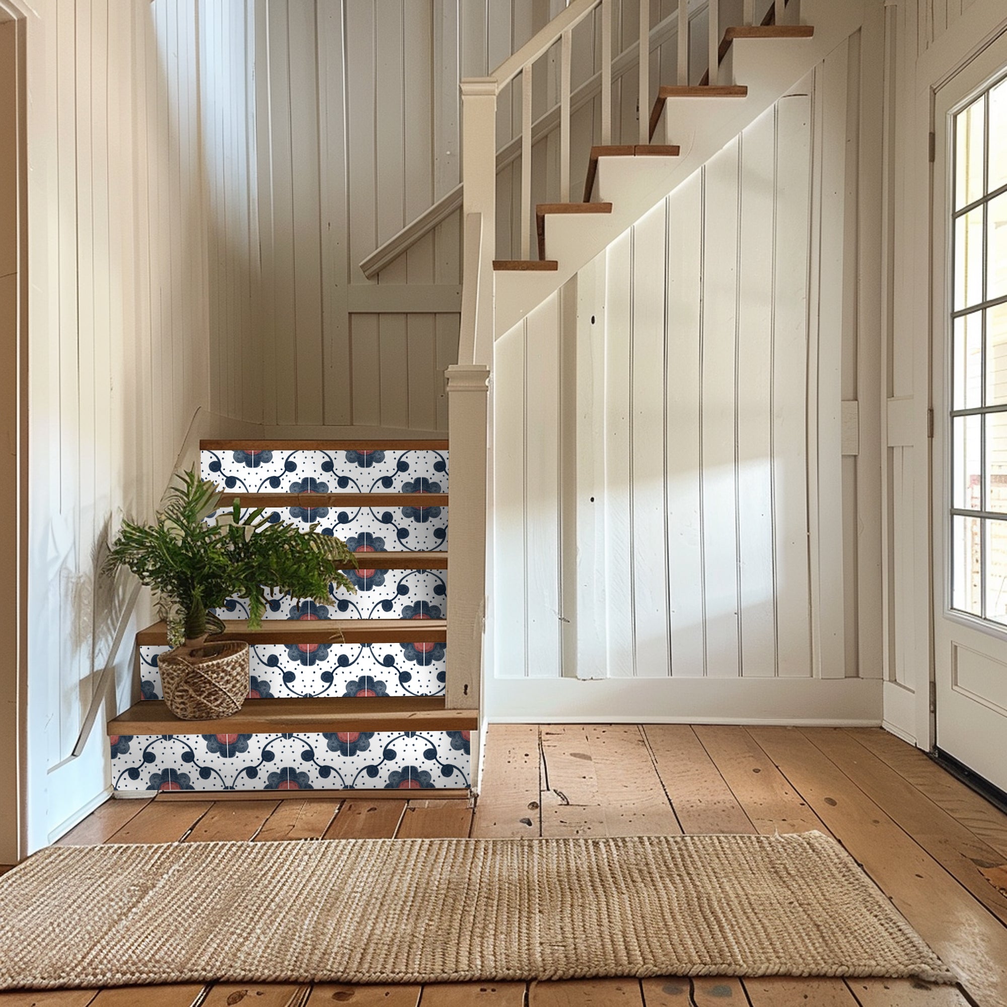 how to cover boring stair case