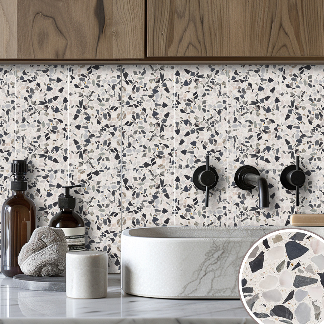 Terrazzo Black Mix Wallpaper