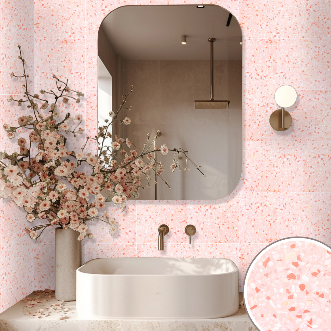 Terrazzo Rose Wallpaper