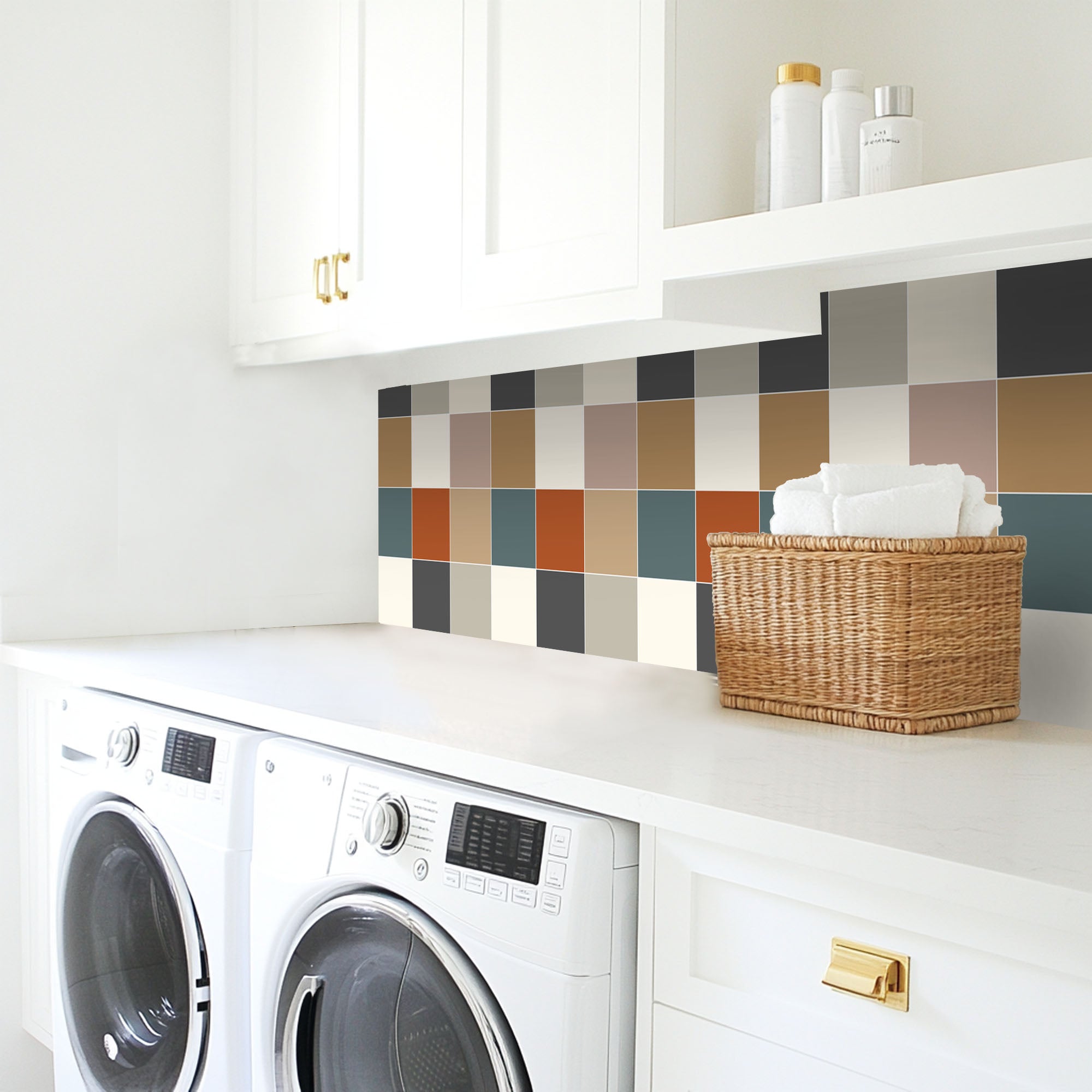 Custom Toscana Checkerboard Tile Stickers for Barbara