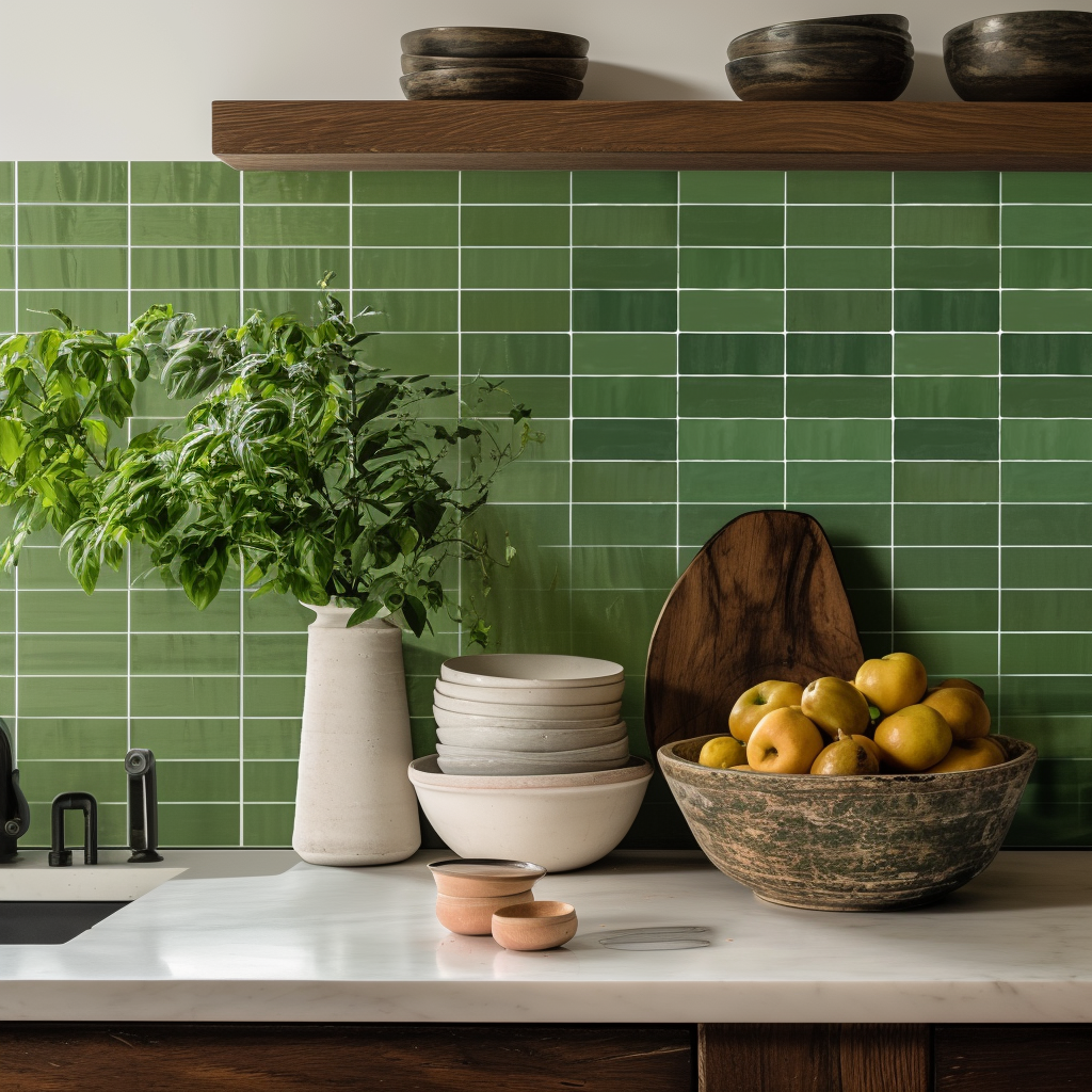 Zellige in Bottle Green Tile Stickers