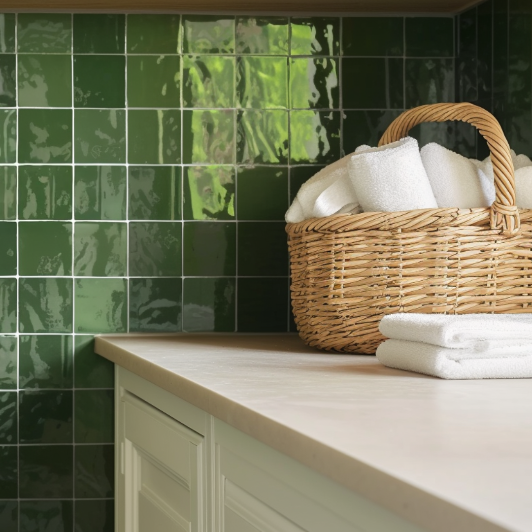 Zellige in Bottle Green Tile Stickers