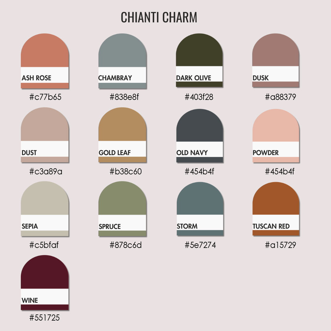 a color chart of different shades of paint