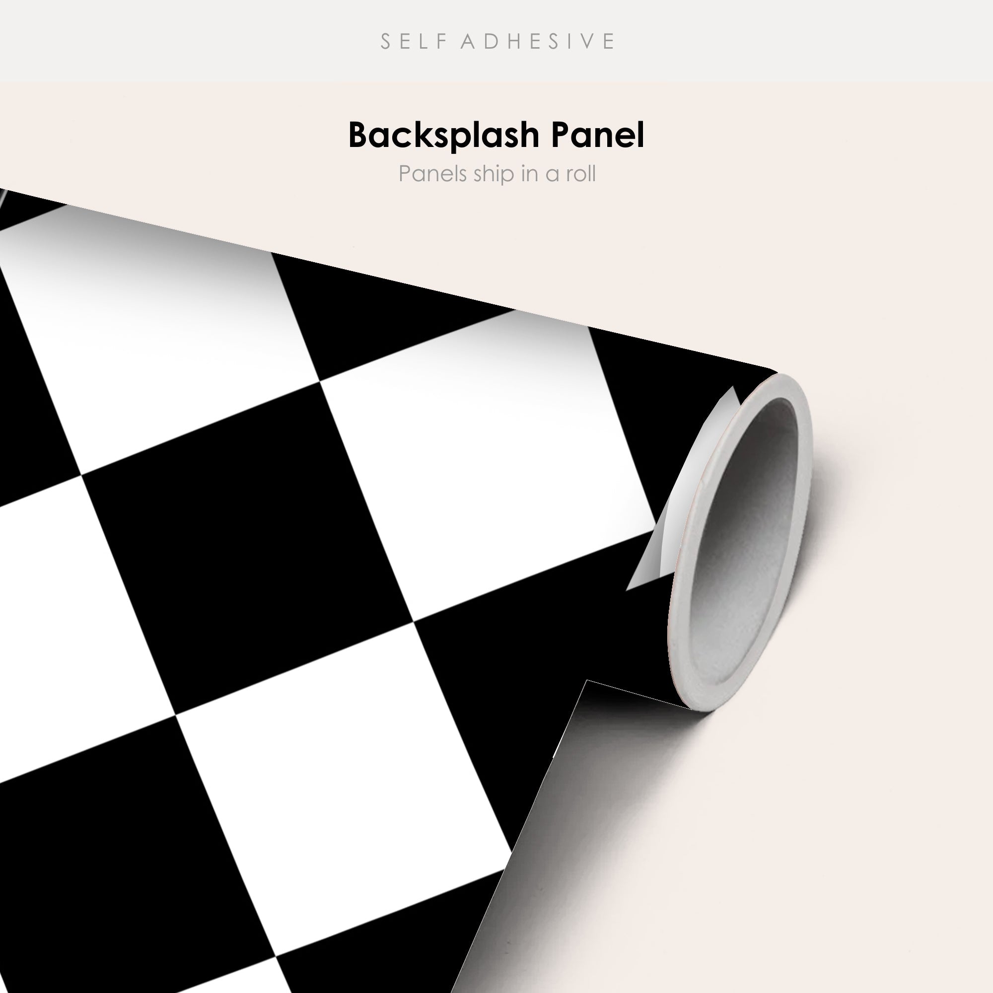 Checkerboard in Black and White Tile Sticker