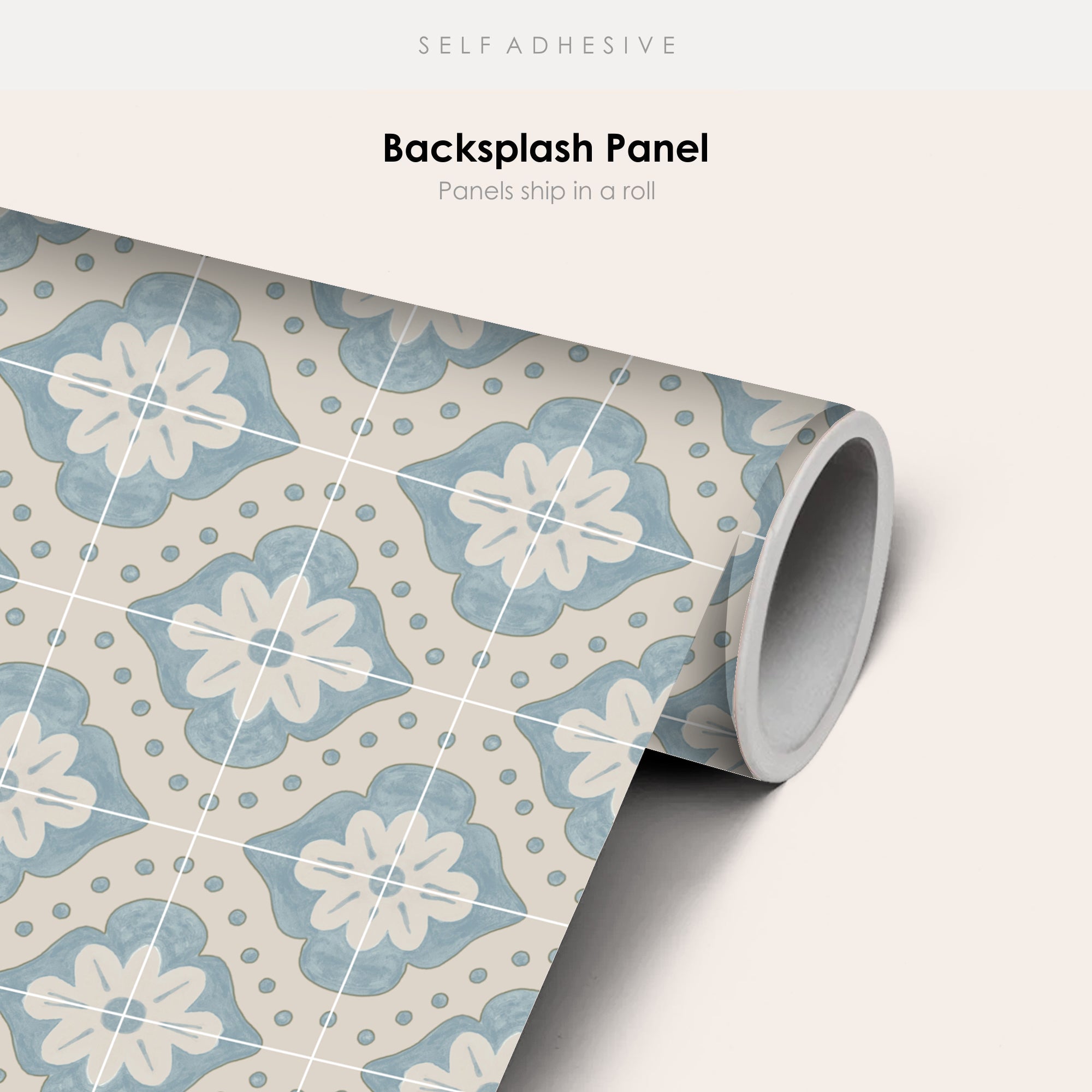 Larkspur in Powder Blue Wallpaper