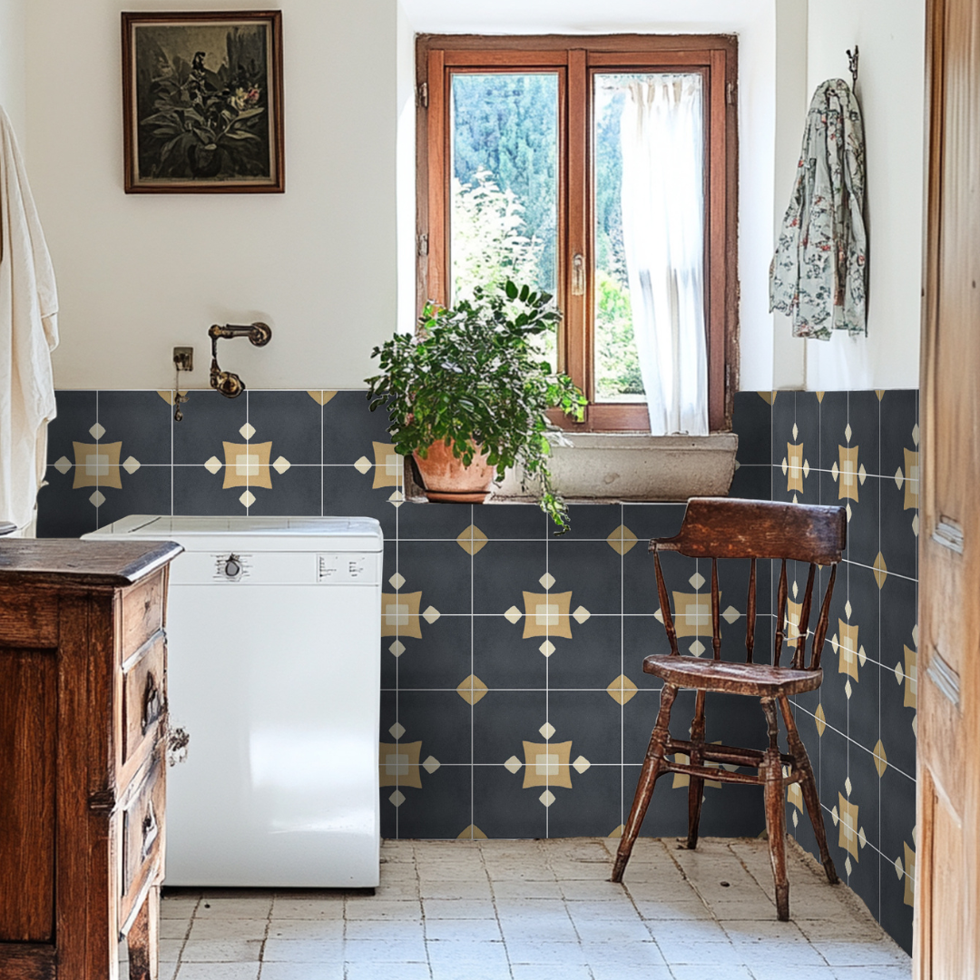 a kitchen with a window, a sink, and a washer and dryer