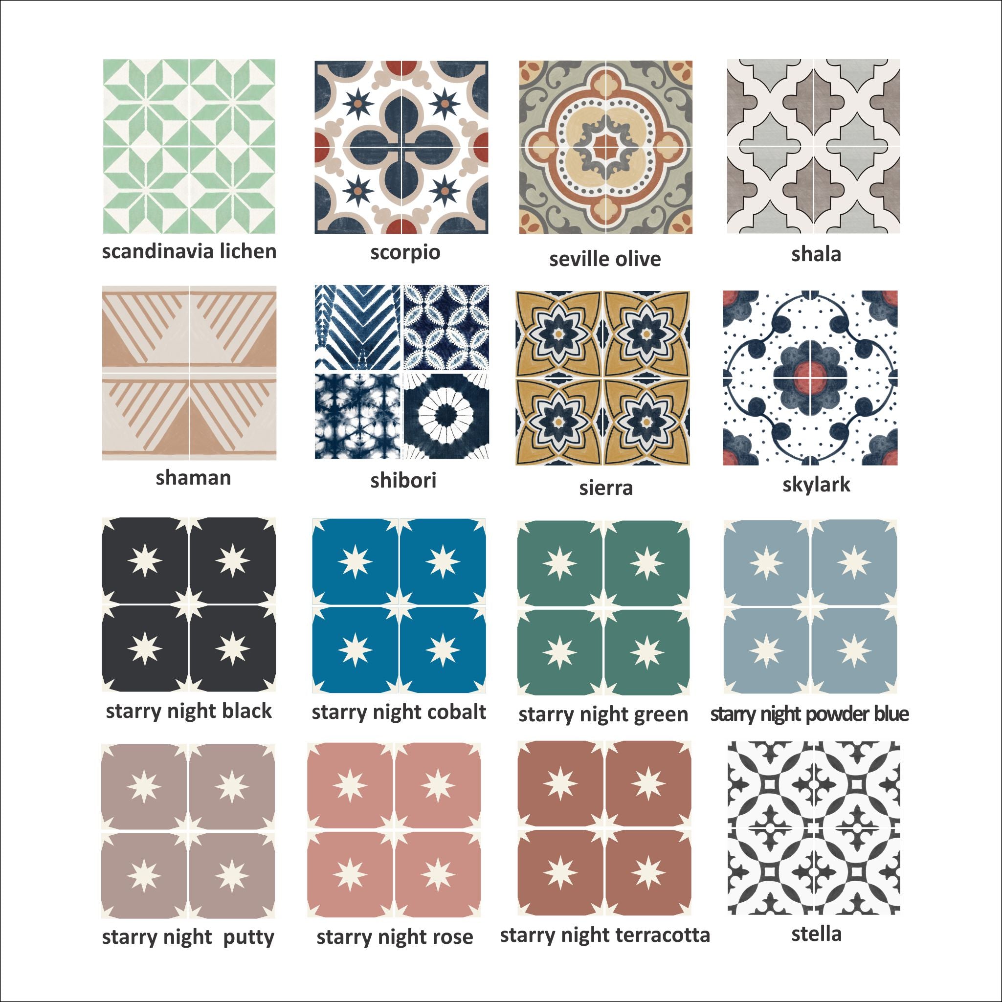 Tile Sticker Sample Bundle (set of 3 stickers)