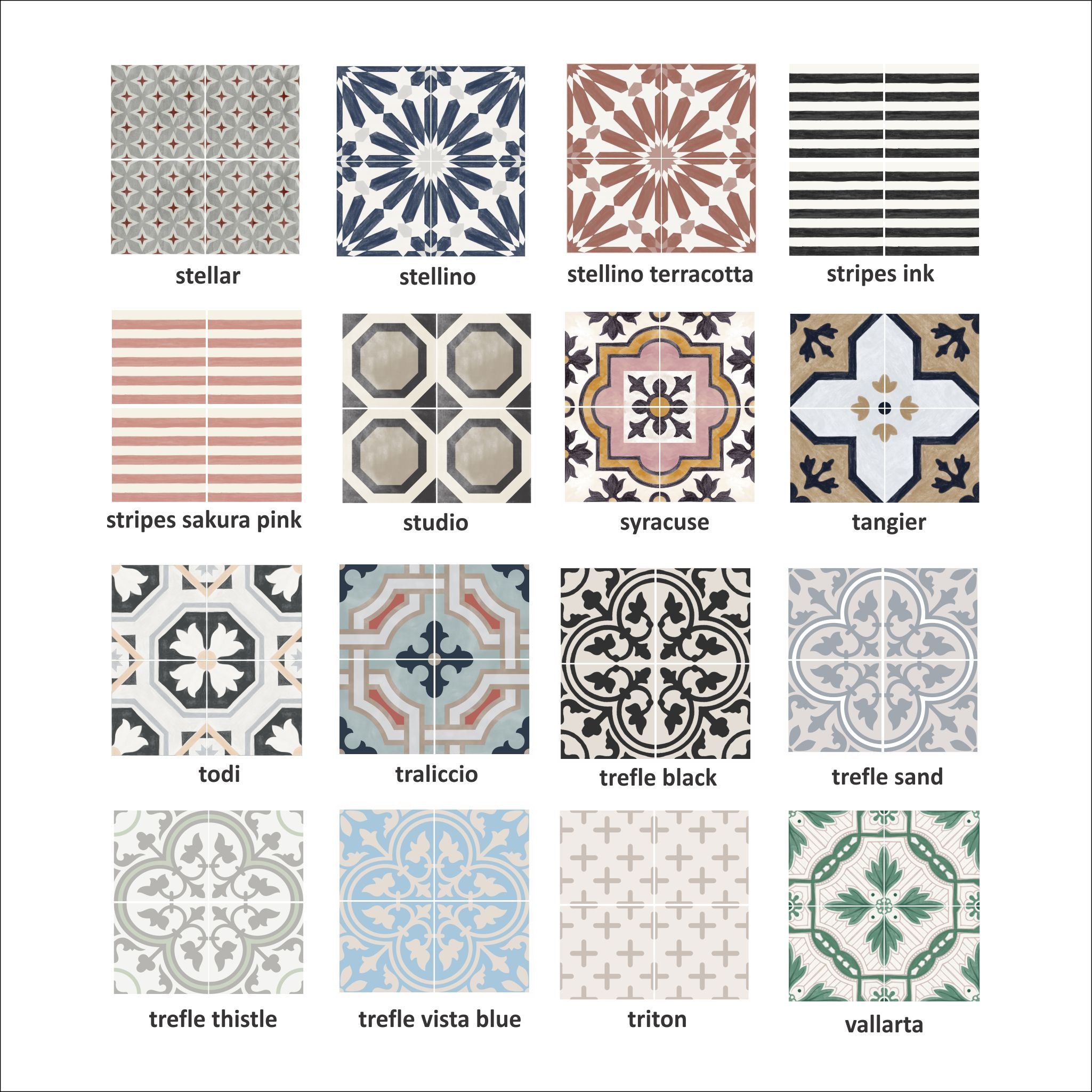 Tile Sticker Sample Bundle (set of 3 stickers)