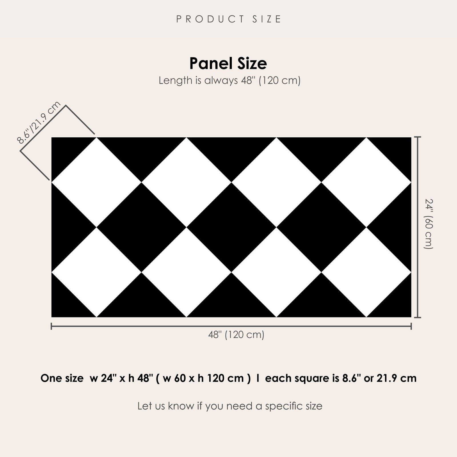 Checkerboard in Black and White Tile Sticker