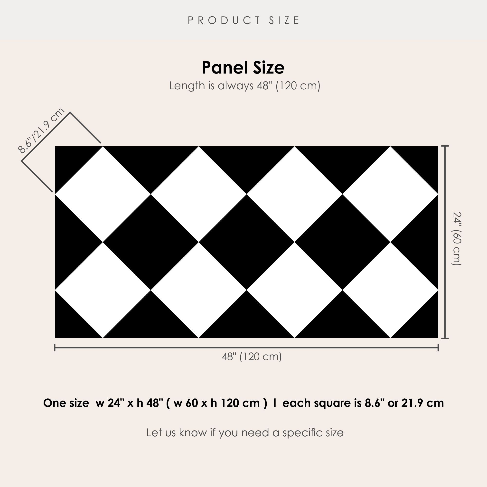 checkerboard black and white tile mat - TenStickers