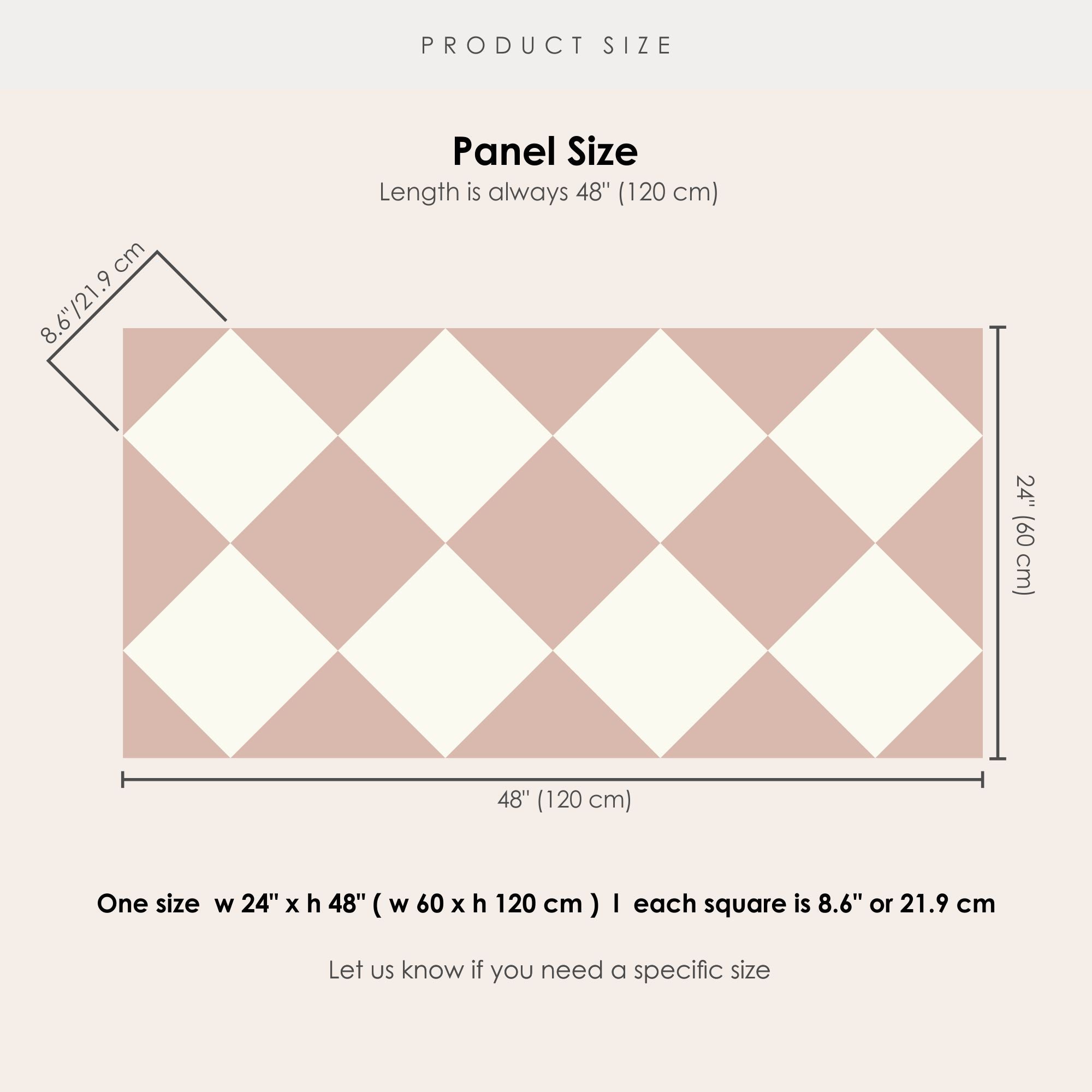 Checkerboard in Blush Pink Tile Sticker