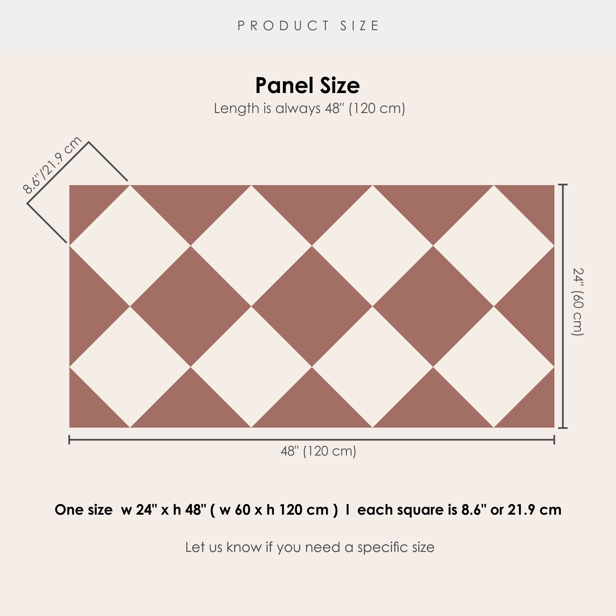 Checkerboard in Terracotta Tile Sticker