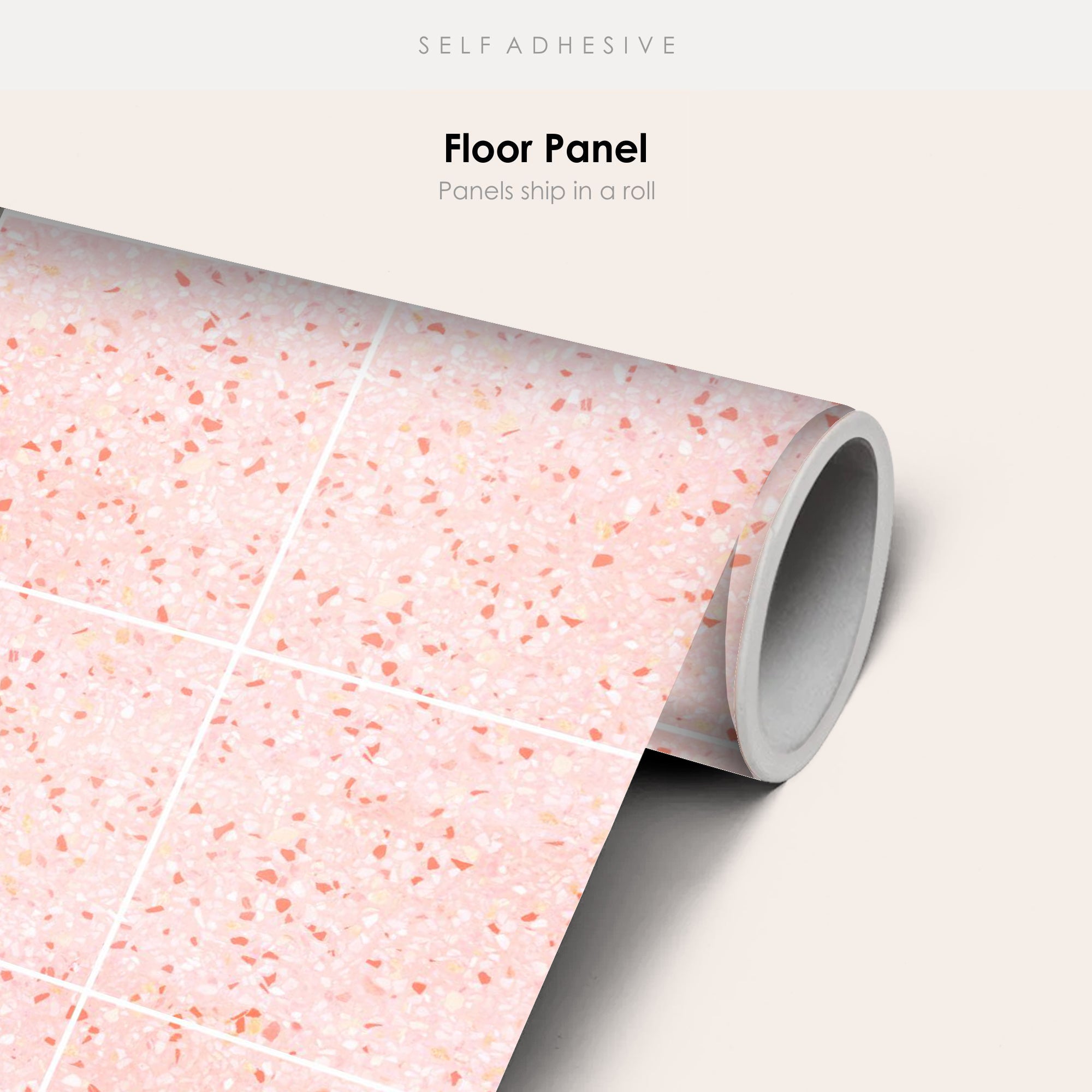 Terrazzo Rose Vinyl Tile Sticker