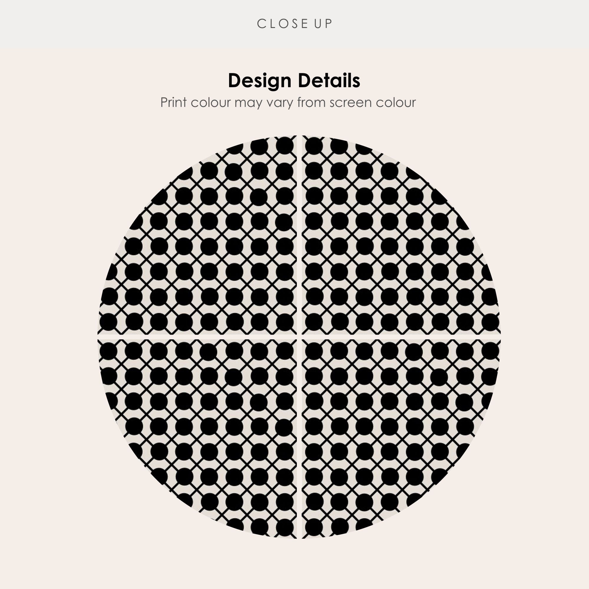 Dot to Dot in Black Vinyl Tile Sticker