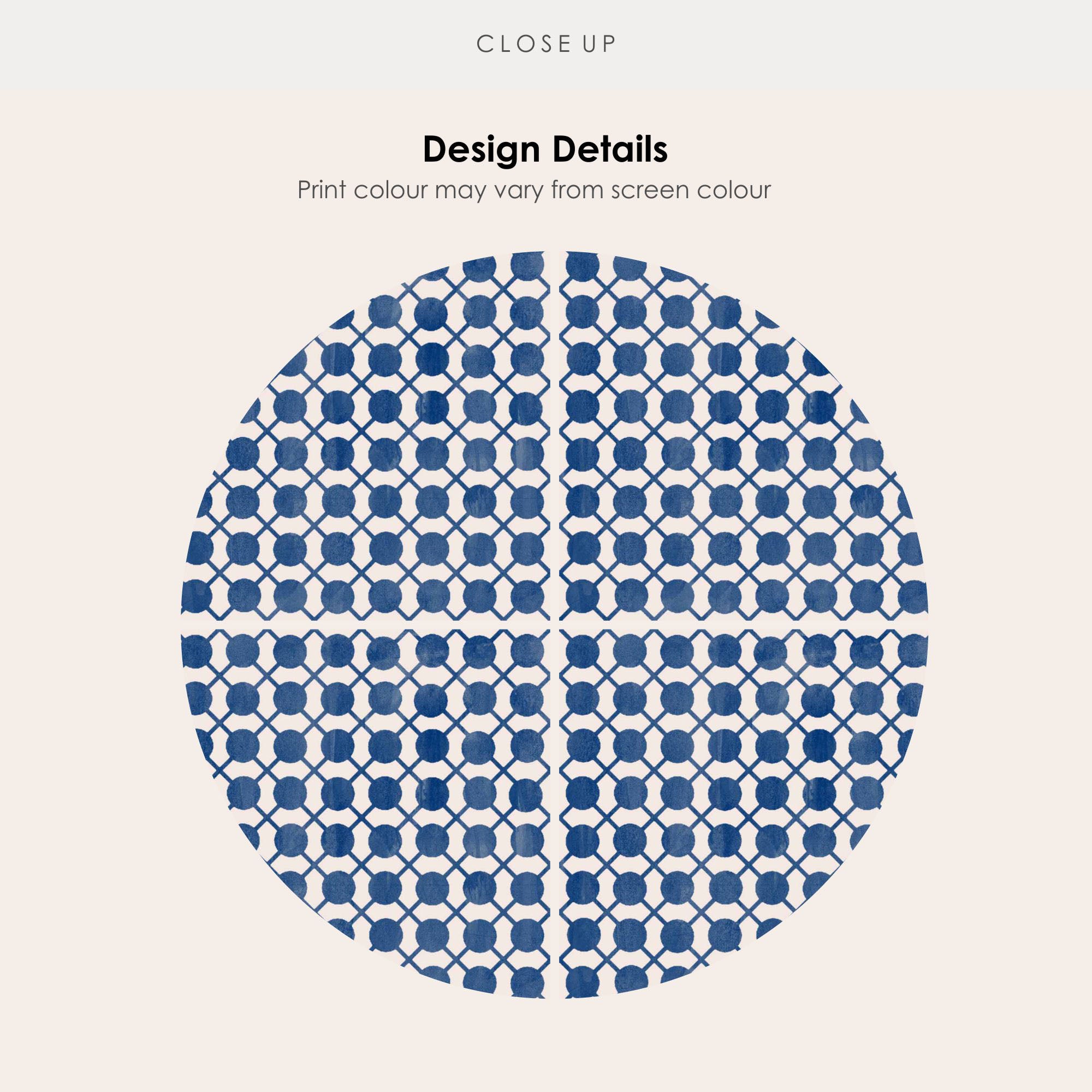 Dot to Dot in Indigo Vinyl Tile Sticker