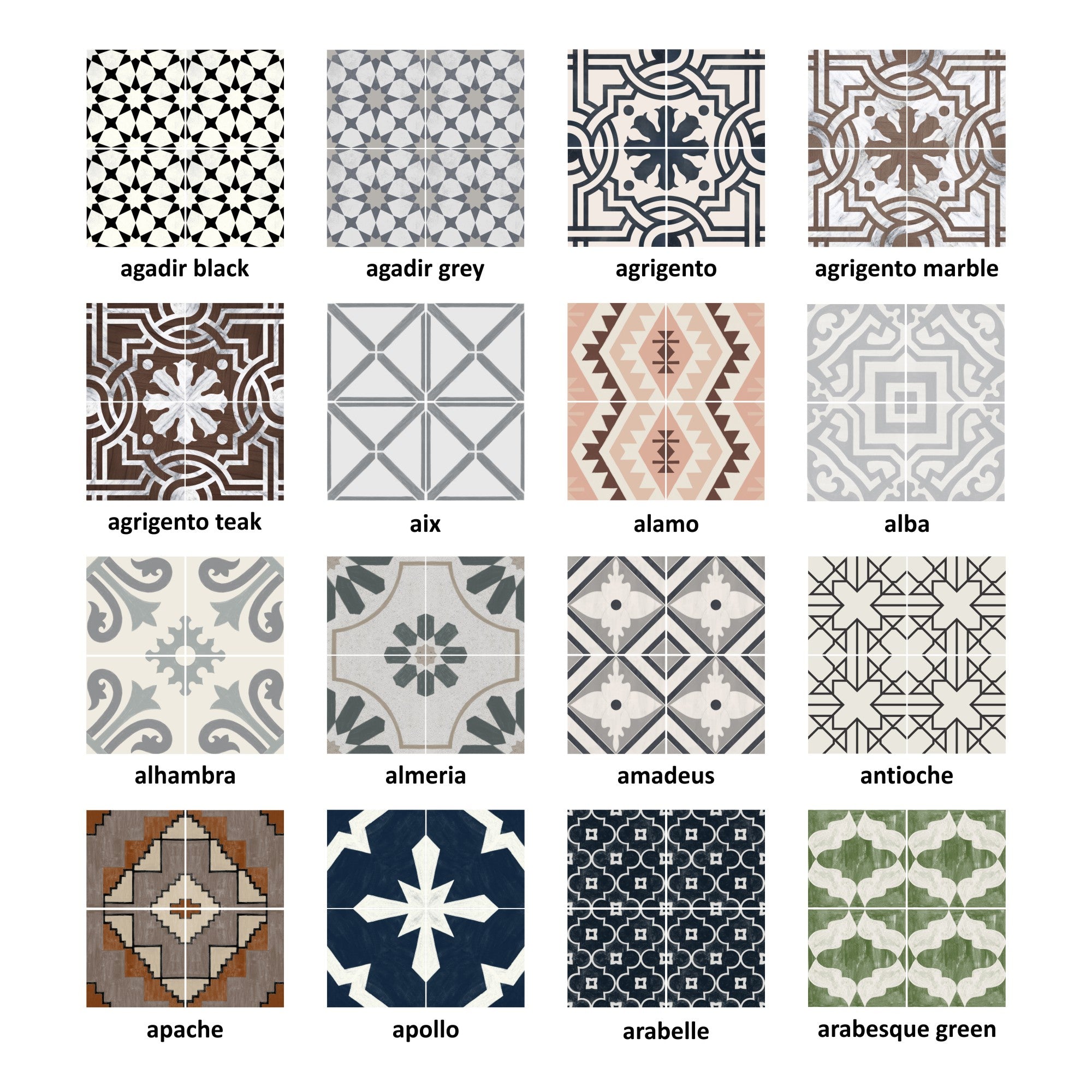 Tile Sticker Sample Bundle (set of 3 stickers)
