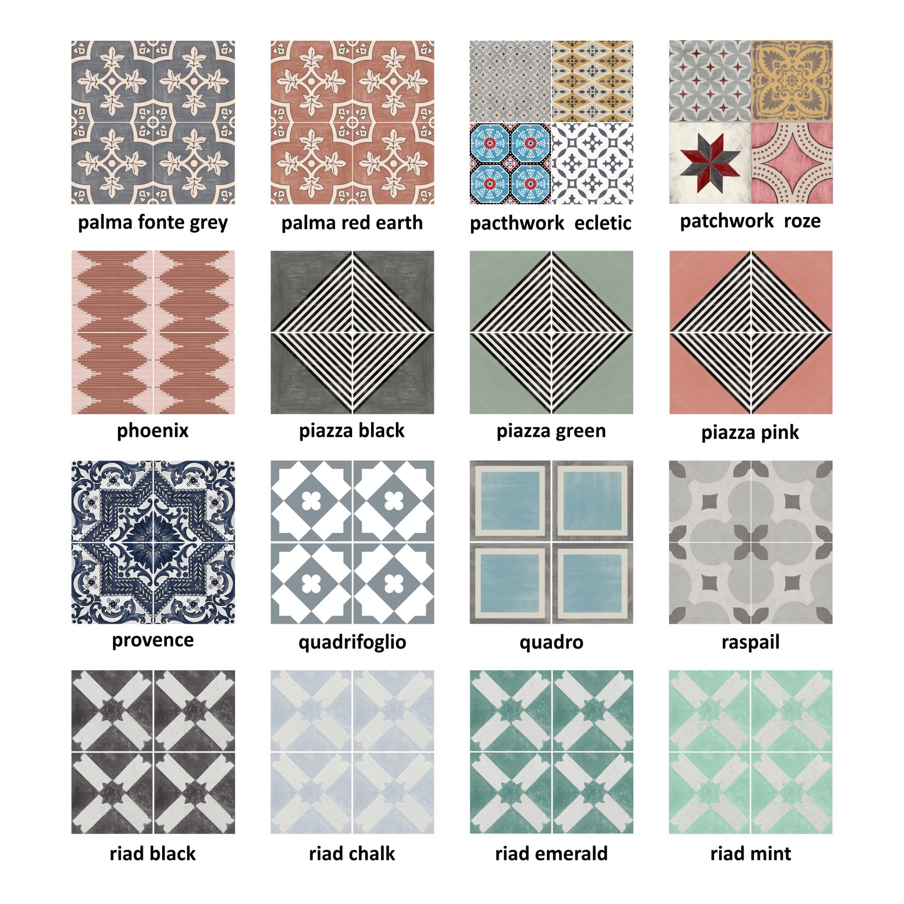 Tile Sticker Sample Bundle (set of 3 stickers)