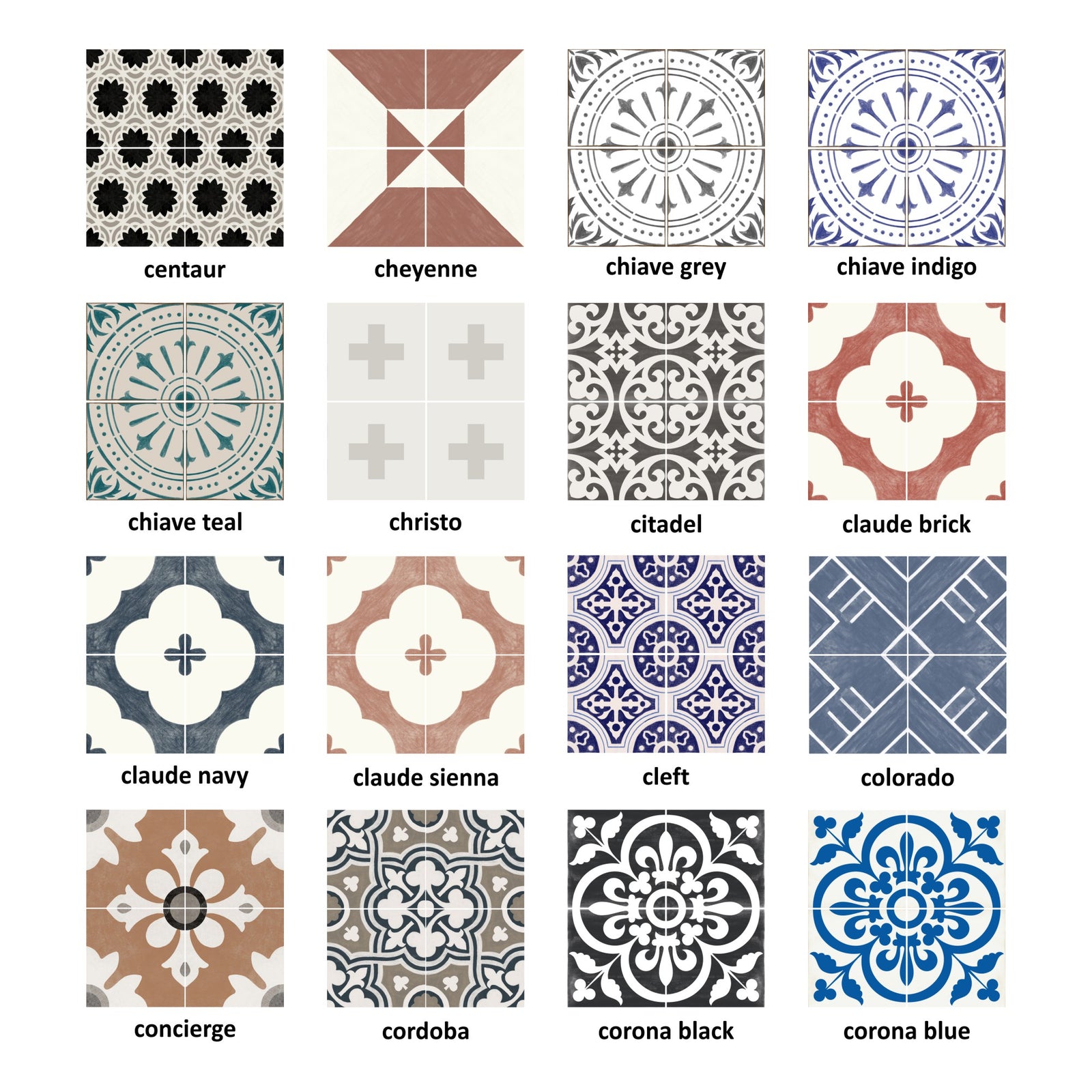 Tile Sticker Sample Bundle (set of 3 stickers)