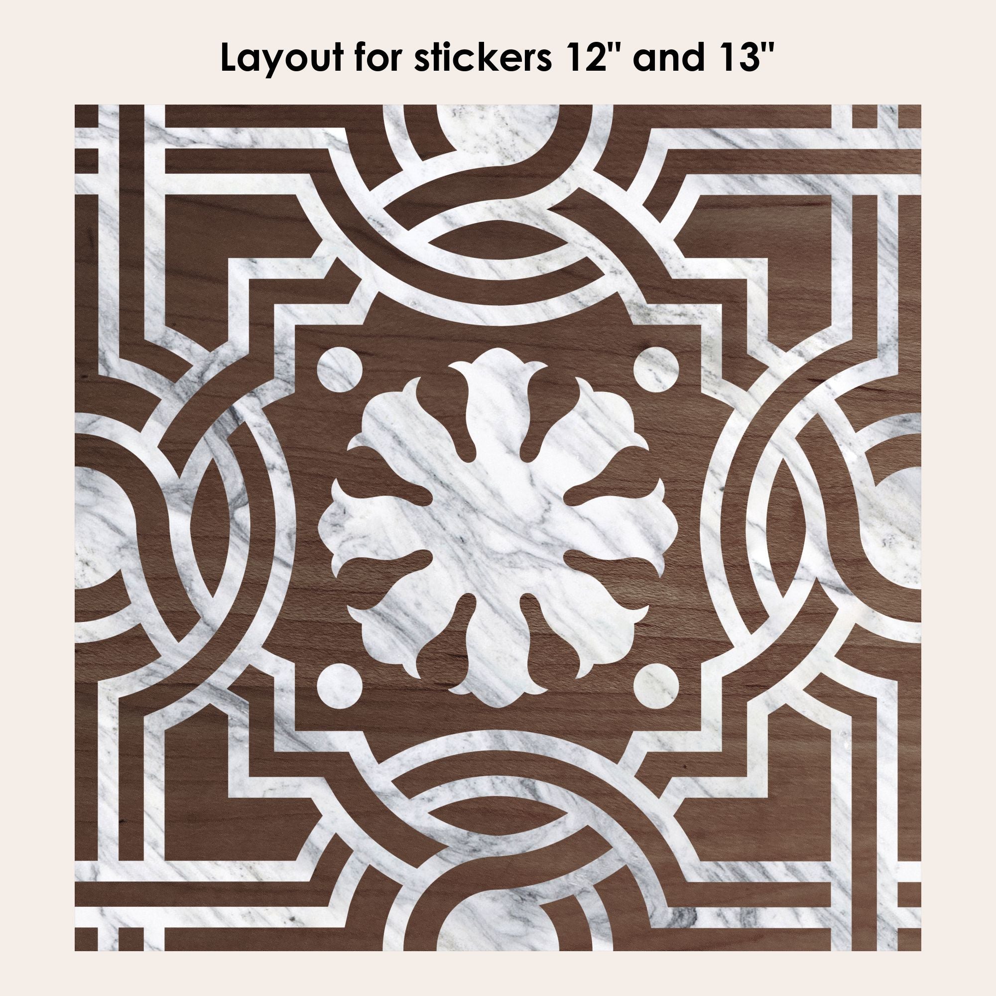 Agrigento Teak Vinyl Tile Sticker