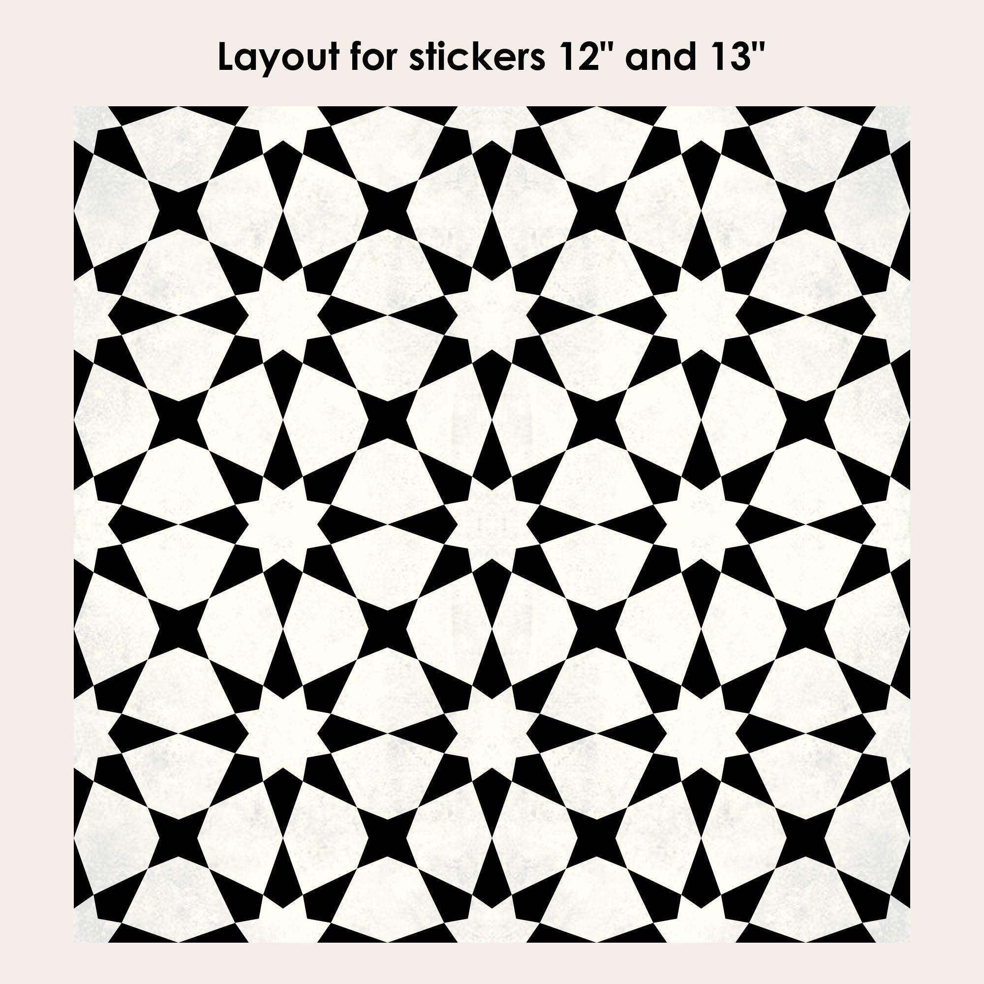 Agadir in Black Vinyl Tile Sticker